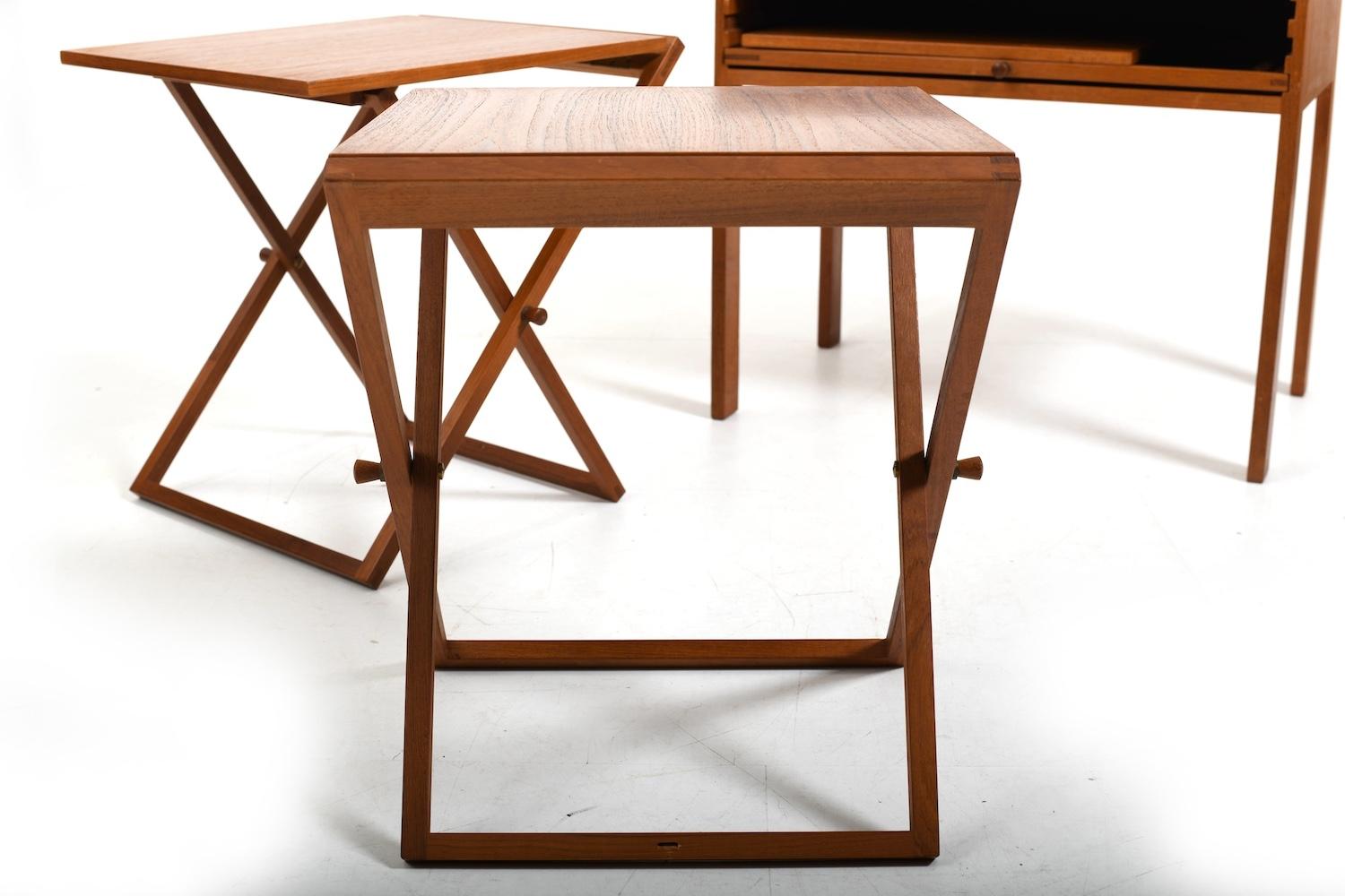 Folding Tables by Illum Wikkelsø for CFC Silkeborg 1960s For Sale 7
