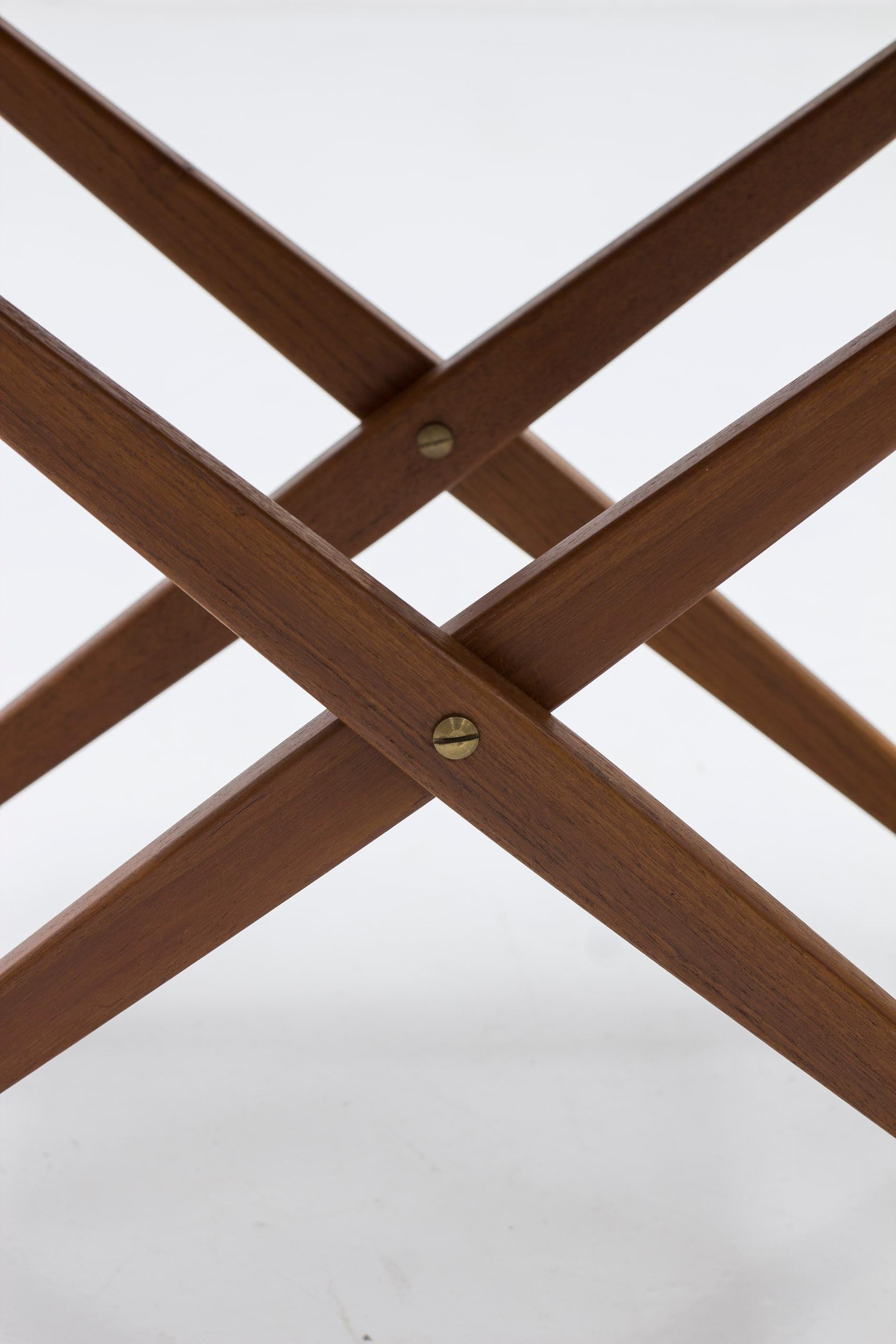 Mid-20th Century Folding teak side table by Knud Andersen & Cabinetmaker J.C.A. Andersen, Denmark For Sale