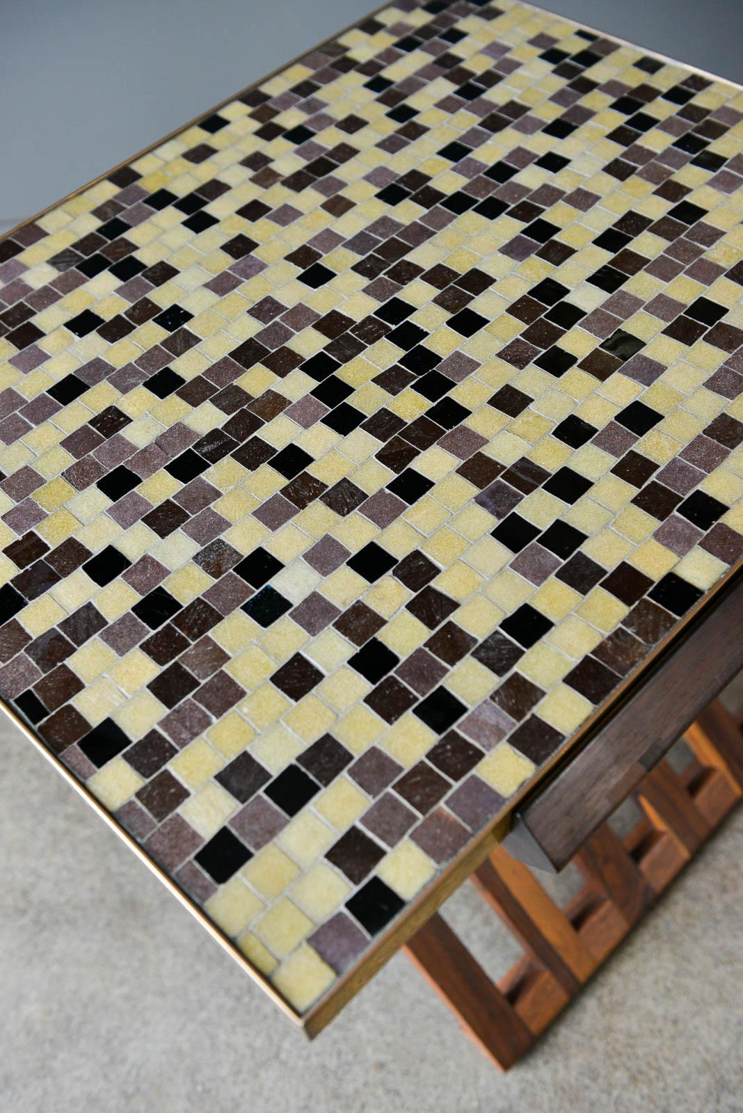 Folding Tile Top Table by Edward Wormley for Dunbar, circa 1960 3