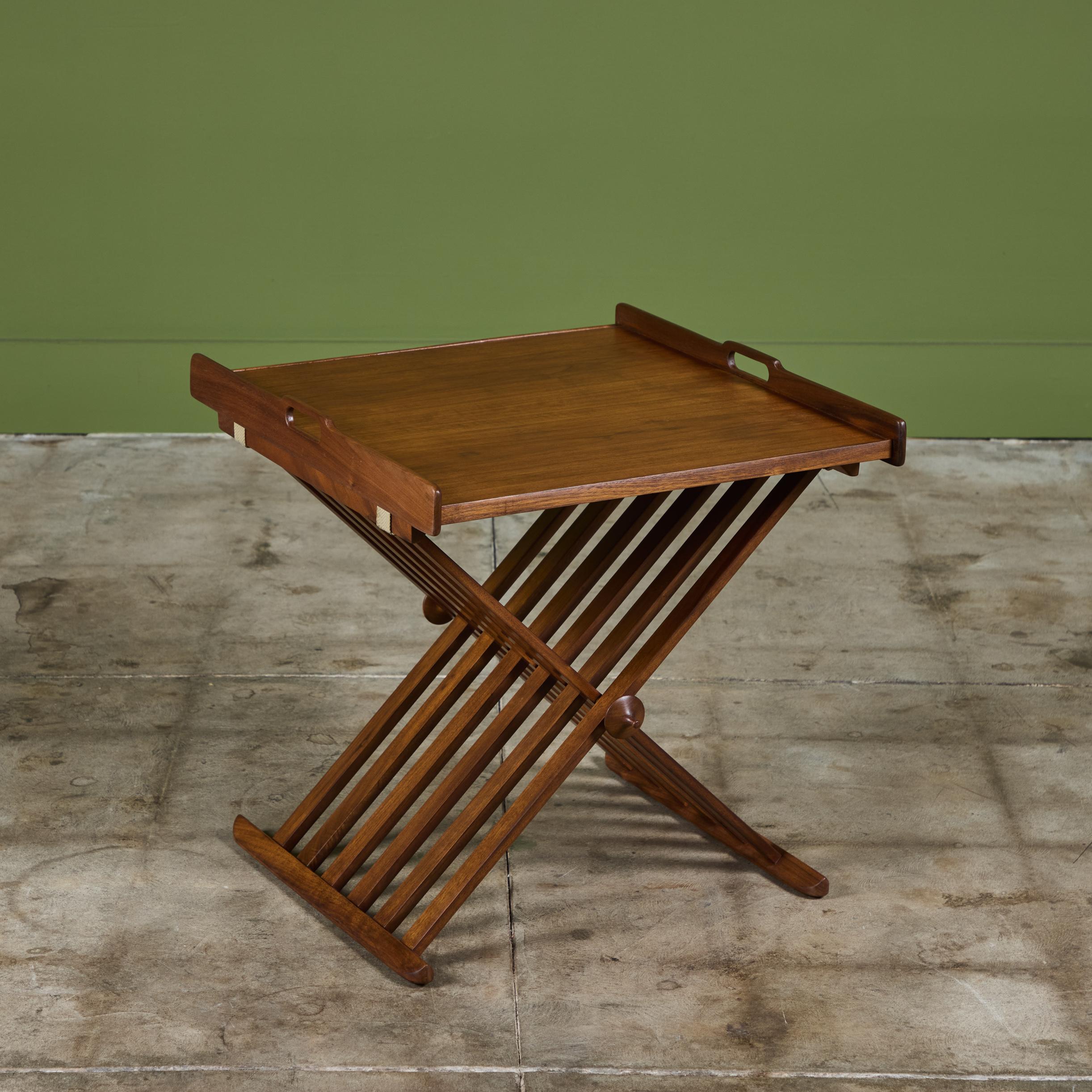 Folding Tray Table by Kipp Stewart and Stewart MacDougall for Drexel For Sale 3