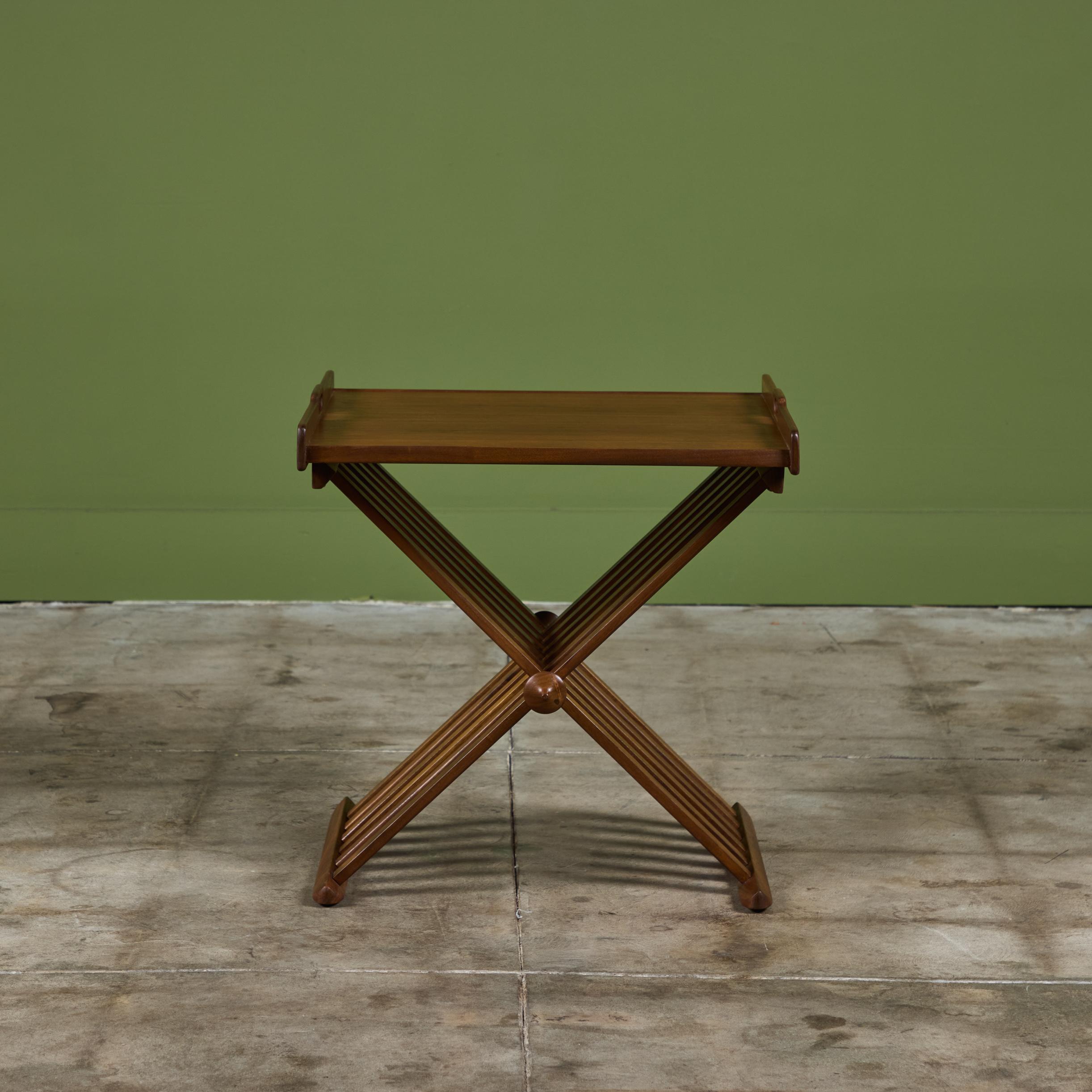 Mid-Century Modern Folding Tray Table by Kipp Stewart and Stewart MacDougall for Drexel For Sale