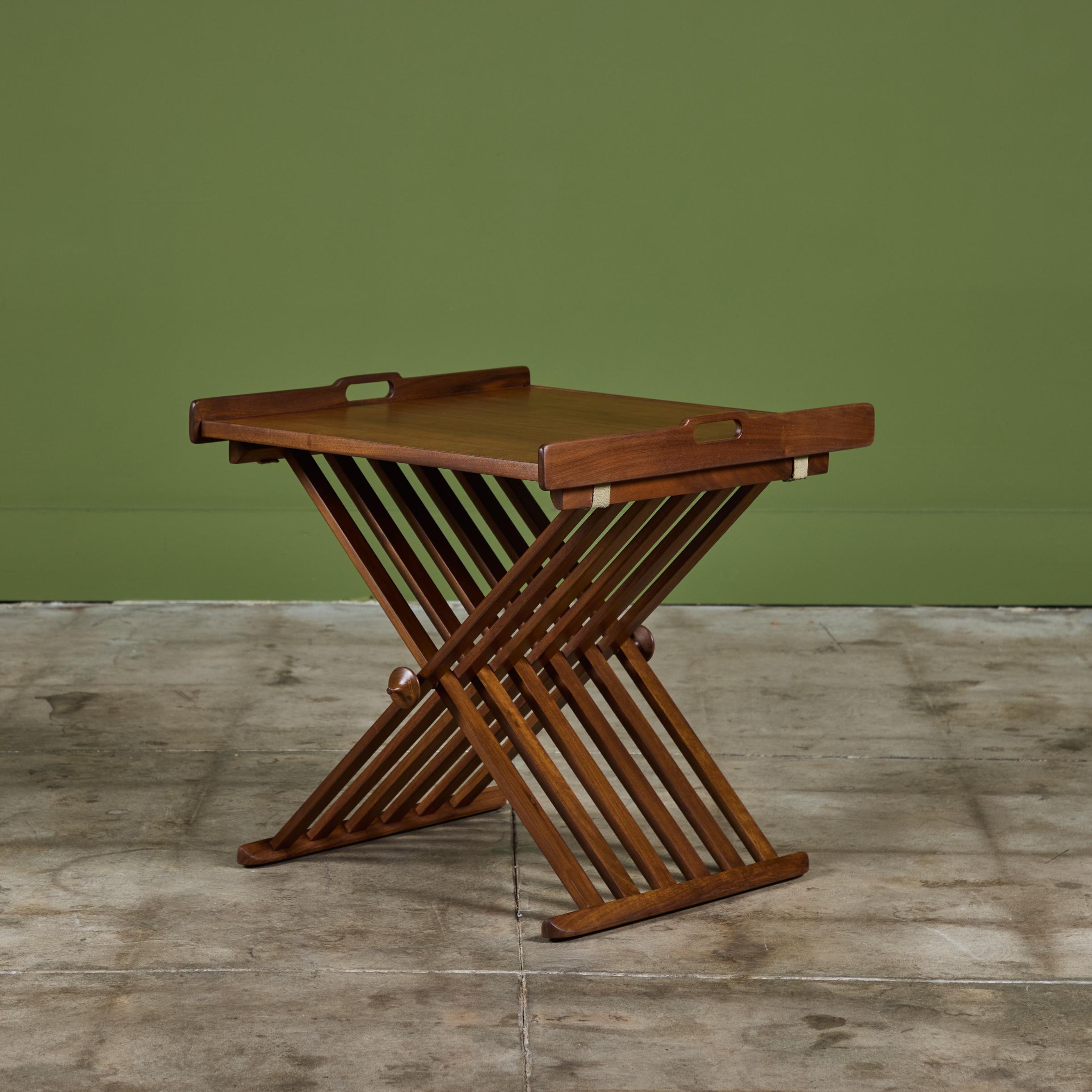 American Folding Tray Table by Kipp Stewart and Stewart MacDougall for Drexel For Sale