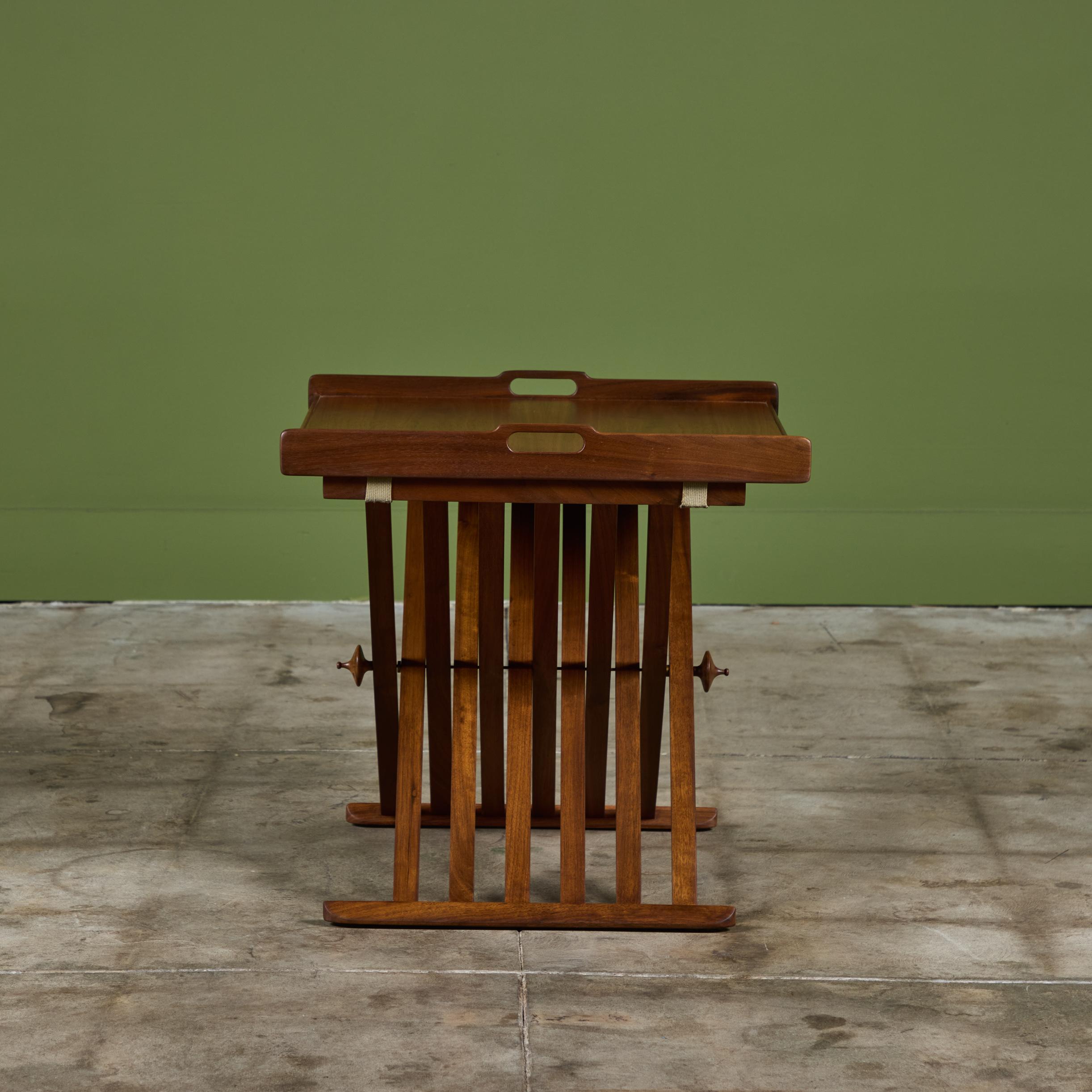 Mid-20th Century Folding Tray Table by Kipp Stewart and Stewart MacDougall for Drexel For Sale