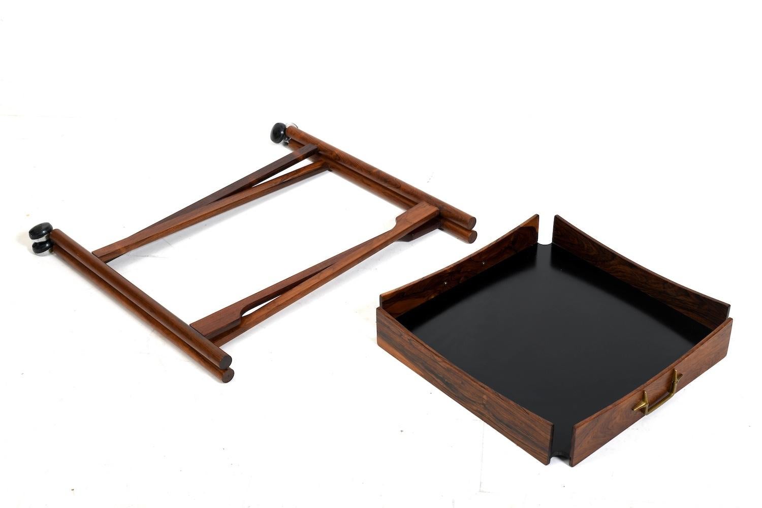 Folding Tray Table by Mogens Lysell Denmark 1960s For Sale 5