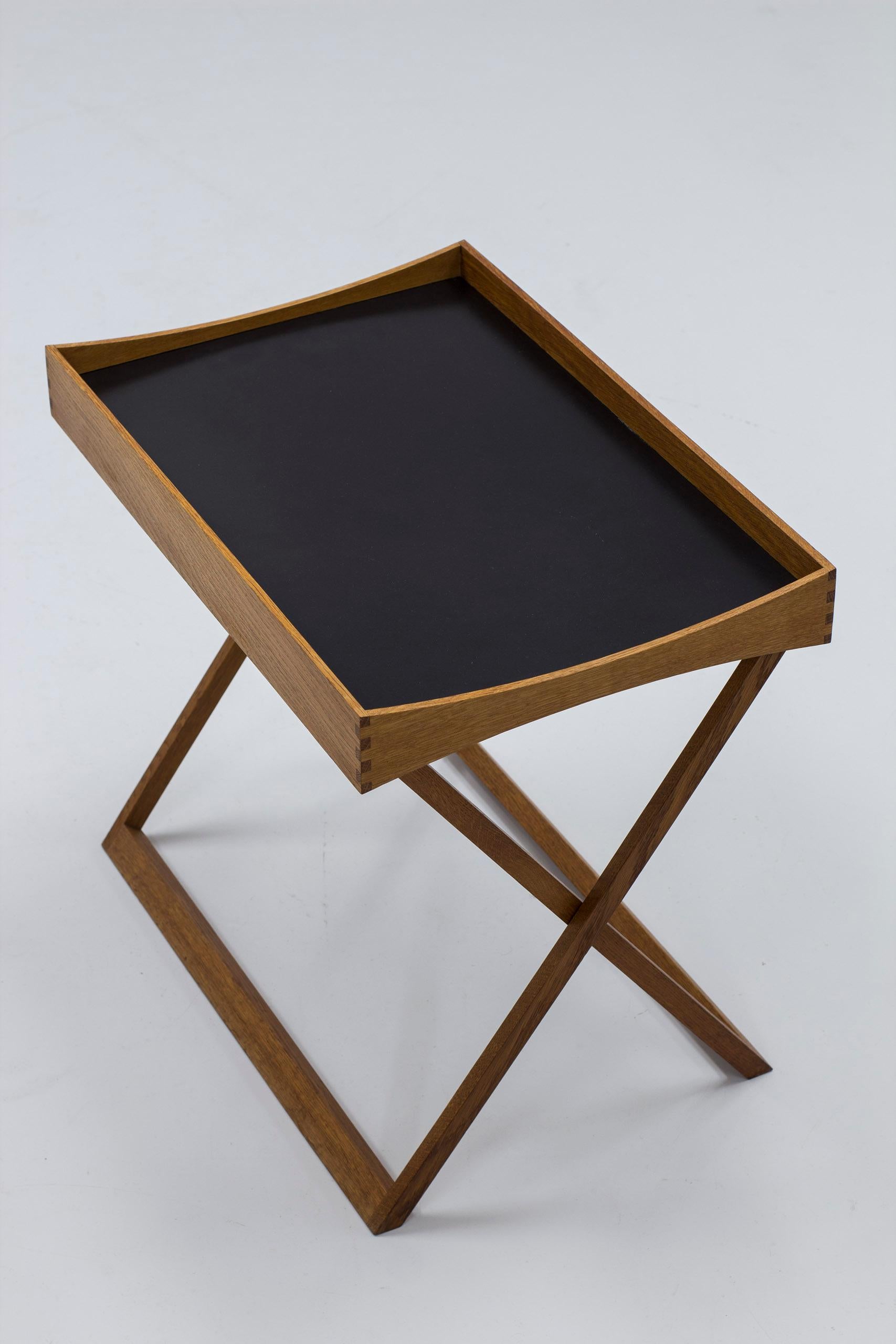 Folding tray table in oak and formica by Torsten Johansson. Denmark, Bo-Ex 3