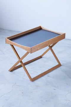 Folding tray table in oak and formica by Torsten Johansson. Denmark, Bo-Ex