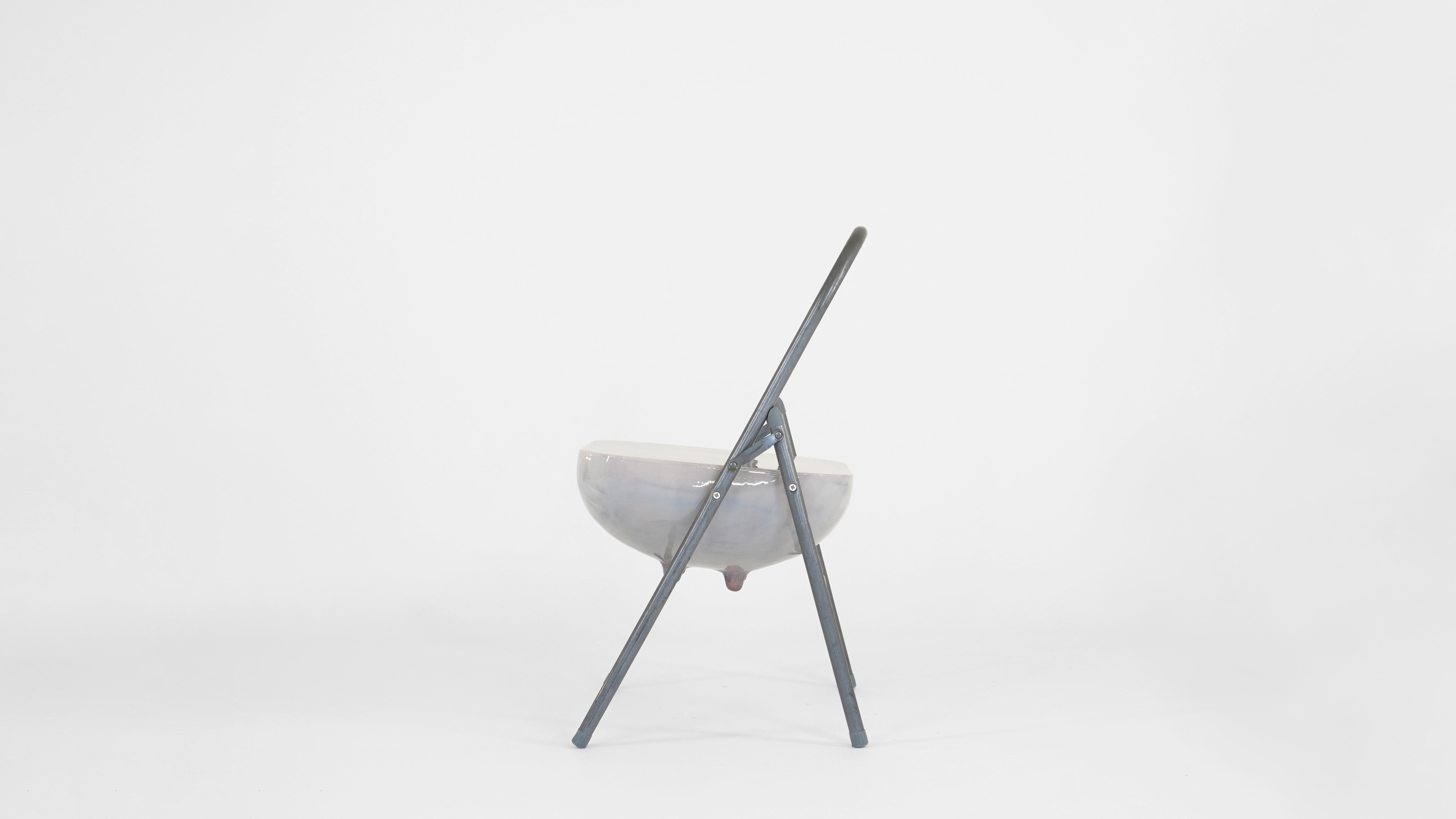 Post-Modern Folding Udder Chair by Henry D'ath For Sale