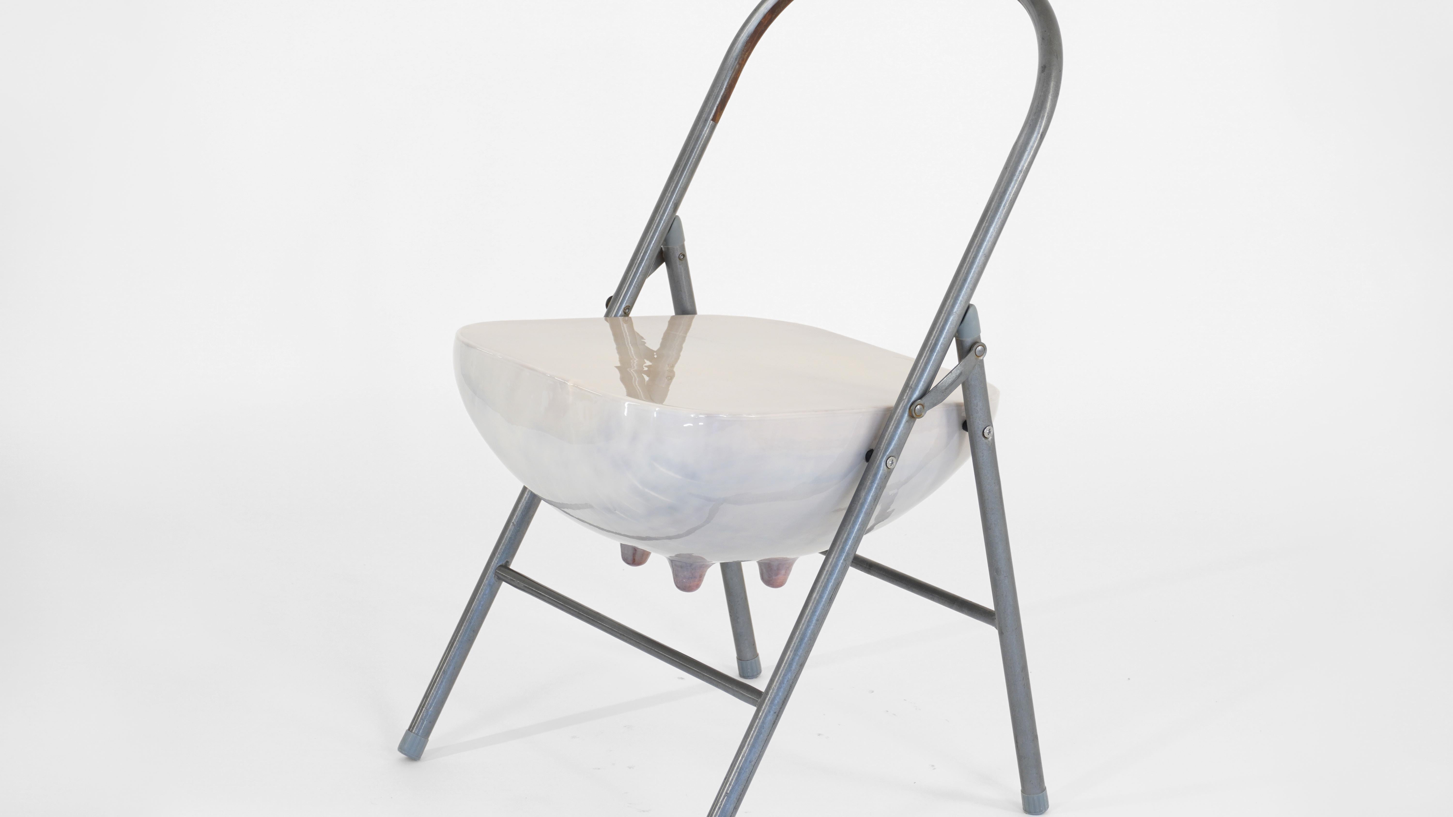 Chinese Folding Udder Chair by Henry D'ath For Sale