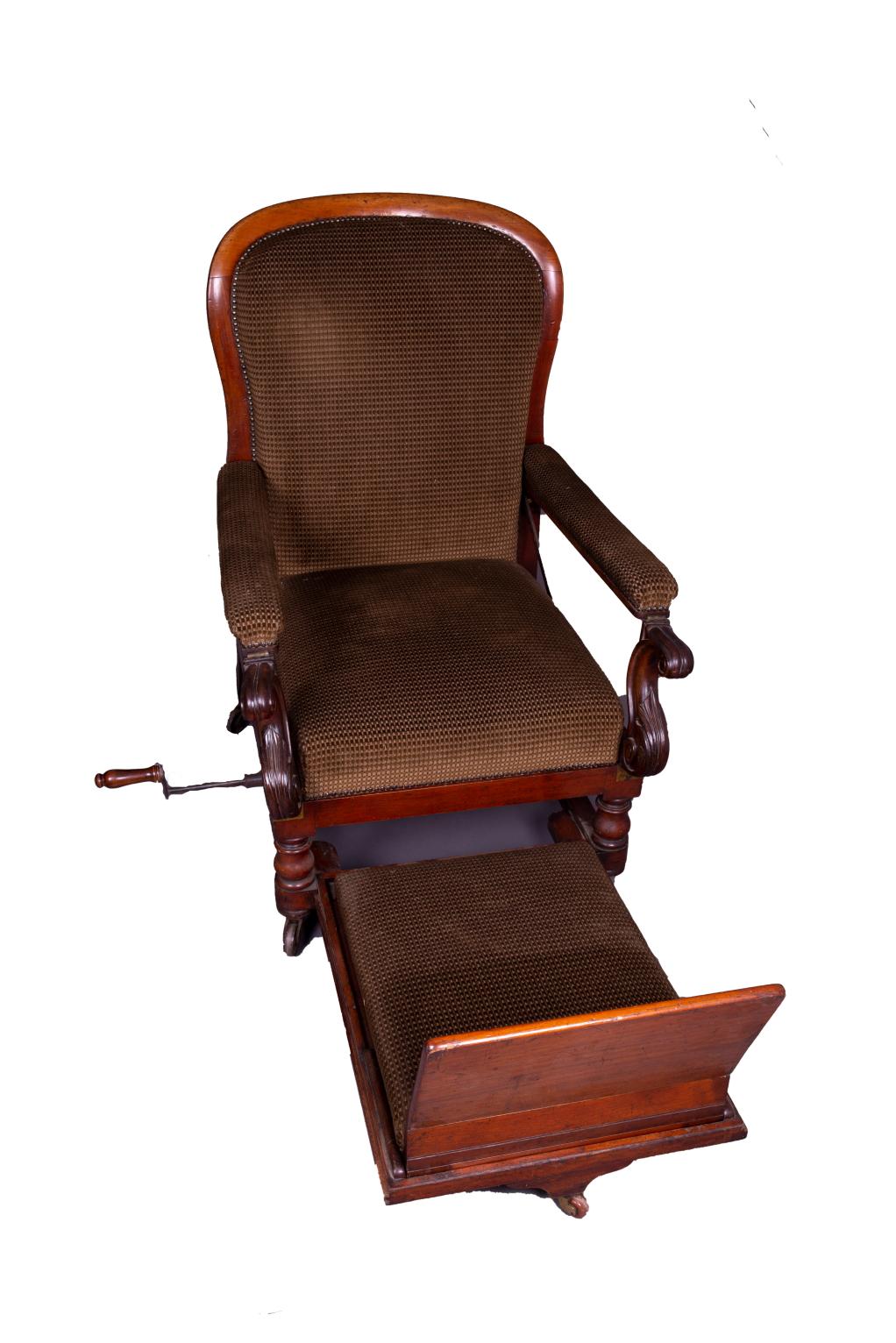 Woodwork Campaign Chair Alderman Mahogany  - circa 1850 For Sale