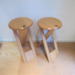 Pair of Folding Vintage Suzy Stools by Adrian Reed for Princes Design Works 1980