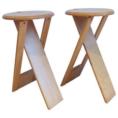 Pair of Folding Vintage Suzy Stools by Adrian Reed for Princes Design Works 1980