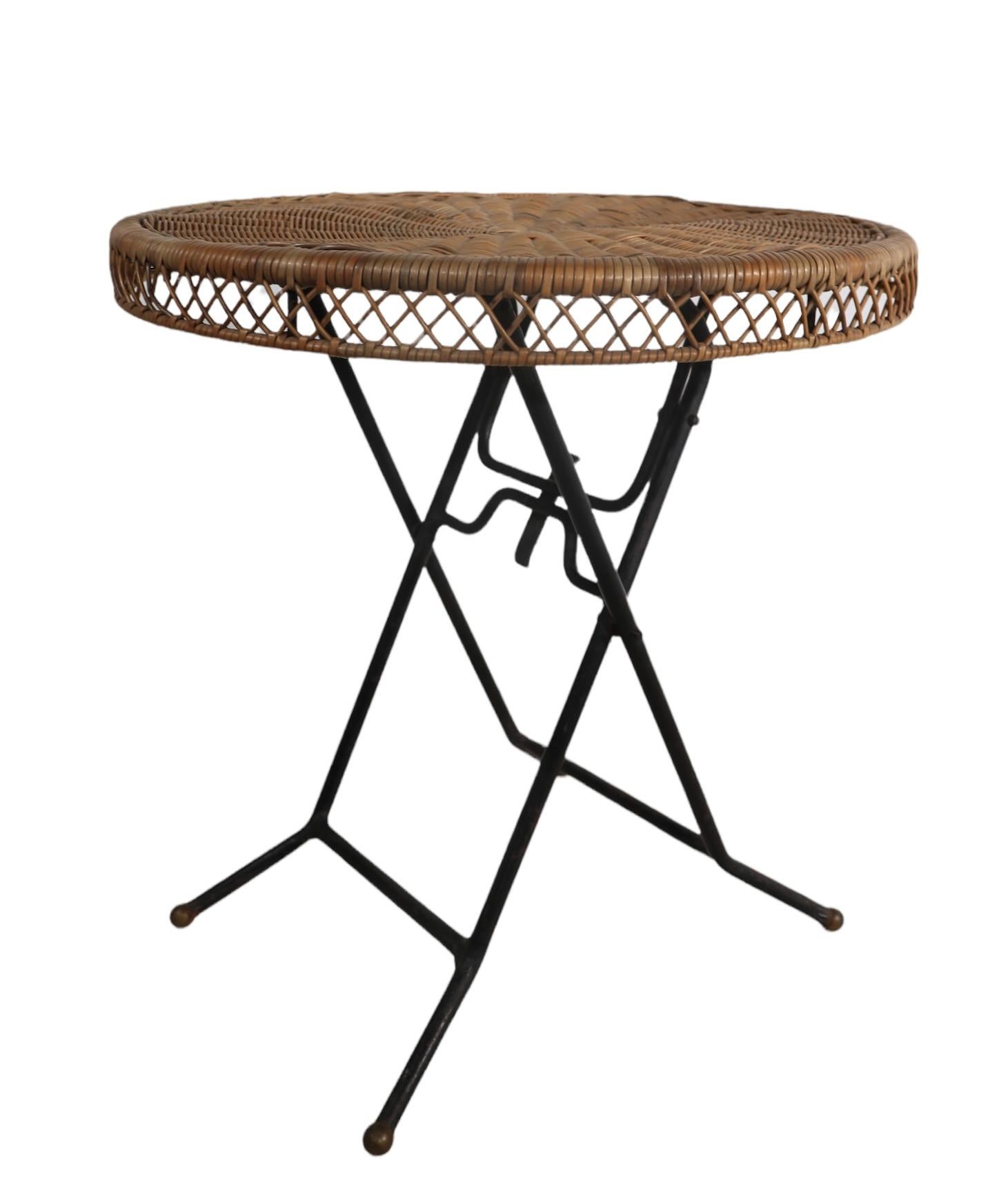 folding wicker table