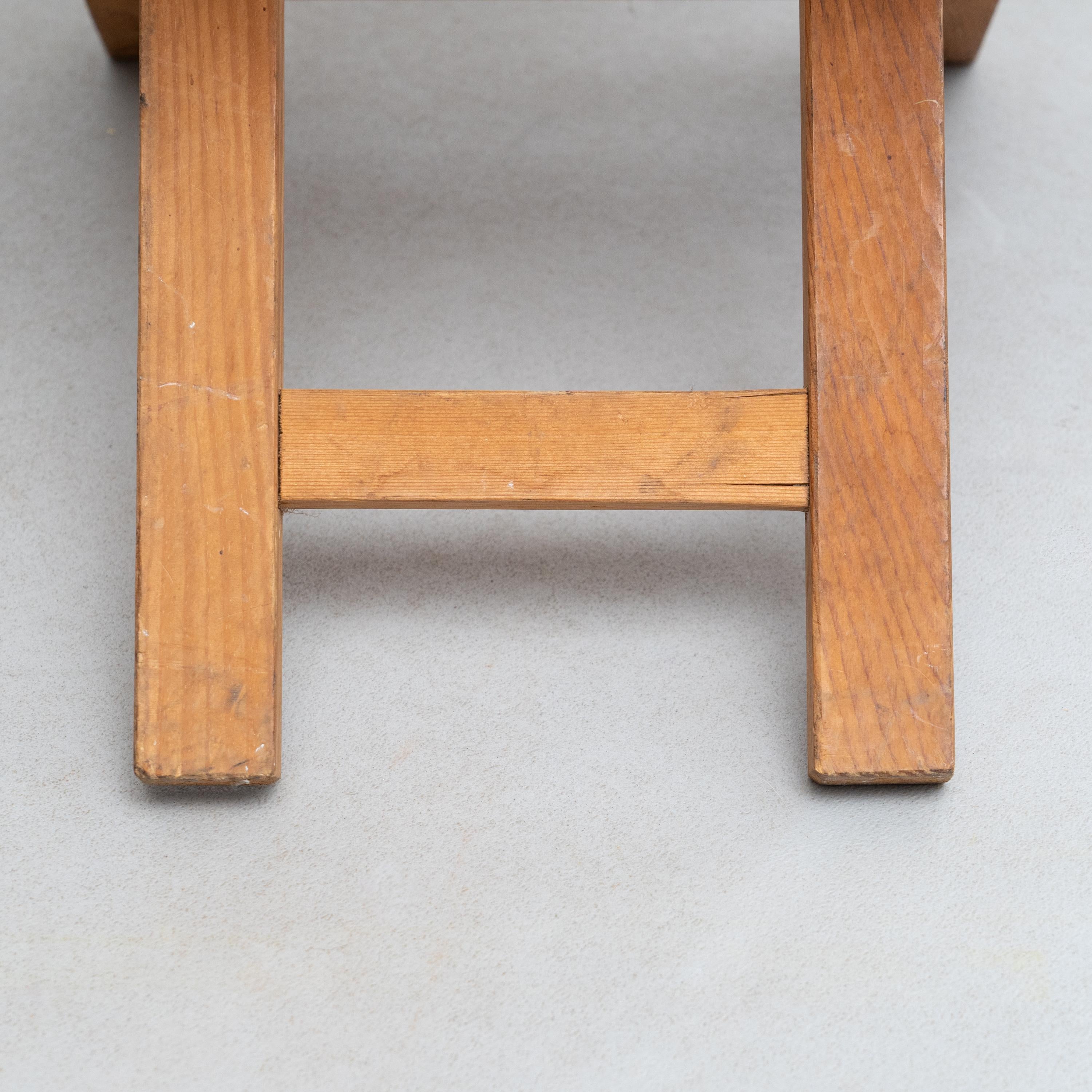 Folding Wood and Fabric Stool, circa 1960 For Sale 9