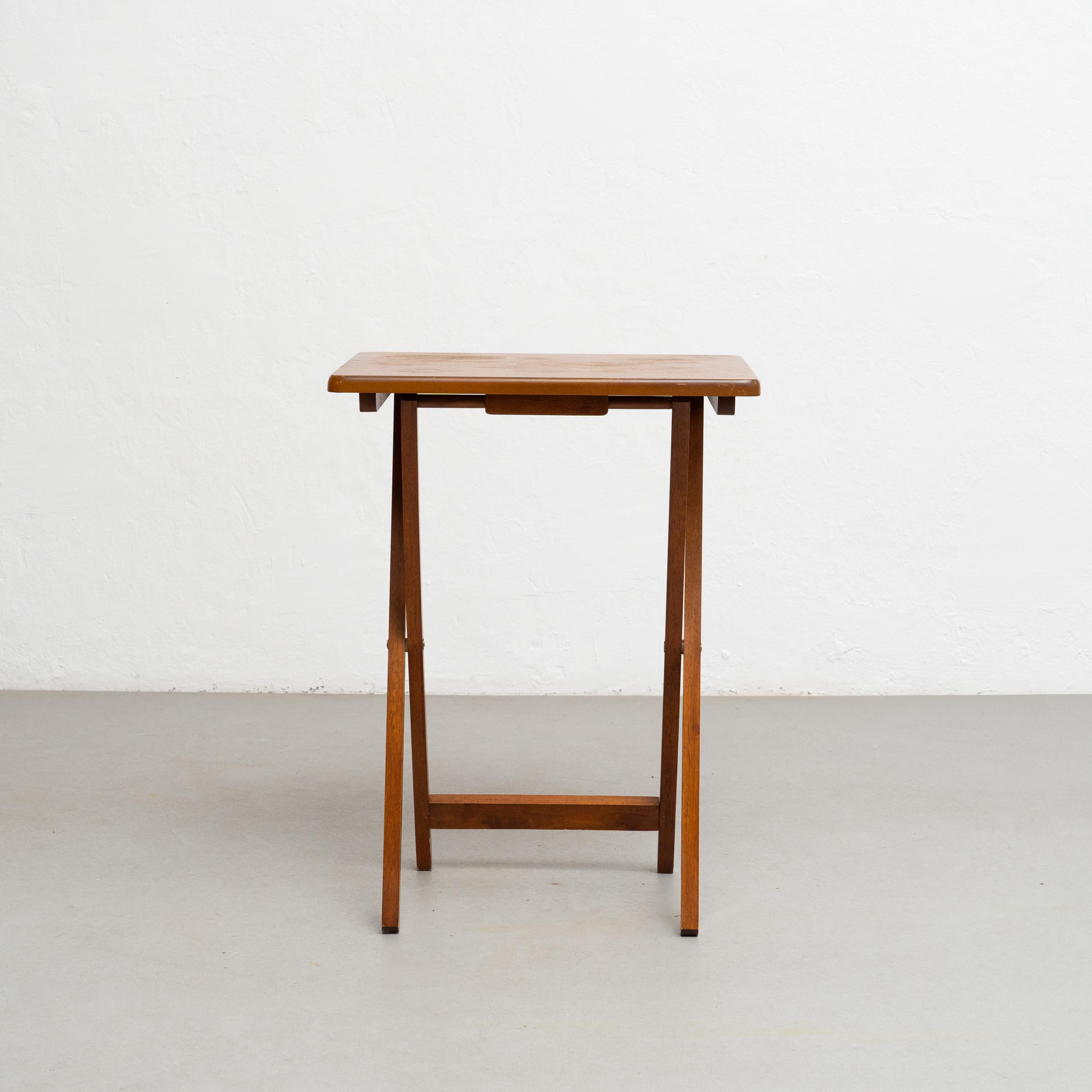 Mid-Century Modern Folding wood Table, circa 1960  For Sale