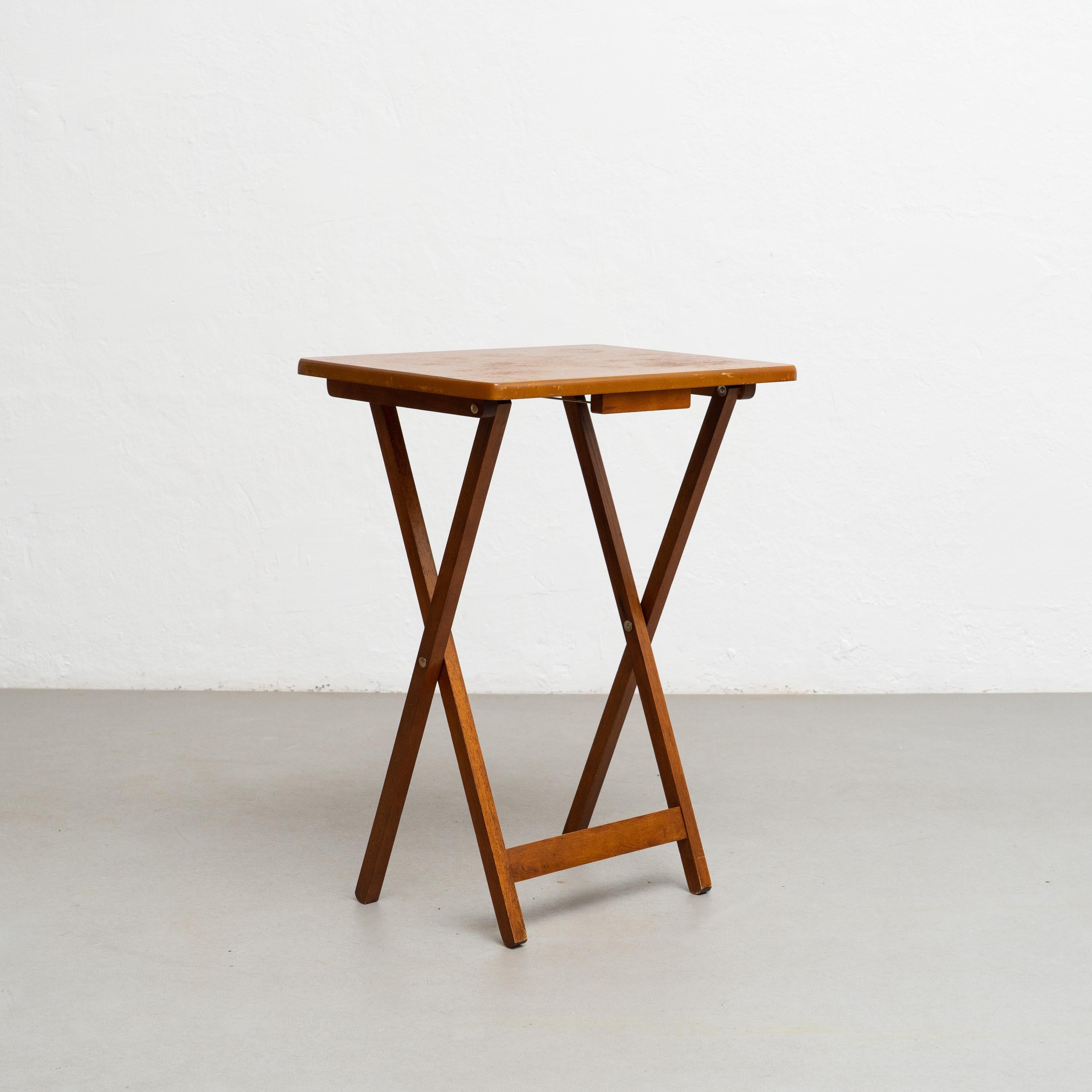 Mid-20th Century Folding wood Table, circa 1960  For Sale