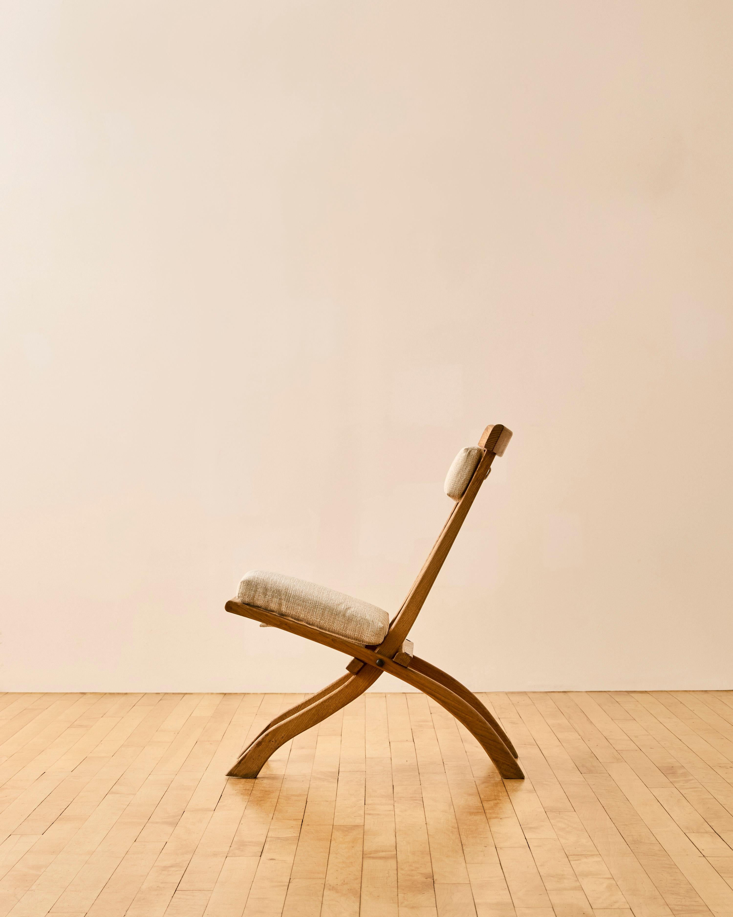 French Folding Wooden Chair by Robert Mallet Stevens & Pierre Dariel For Sale