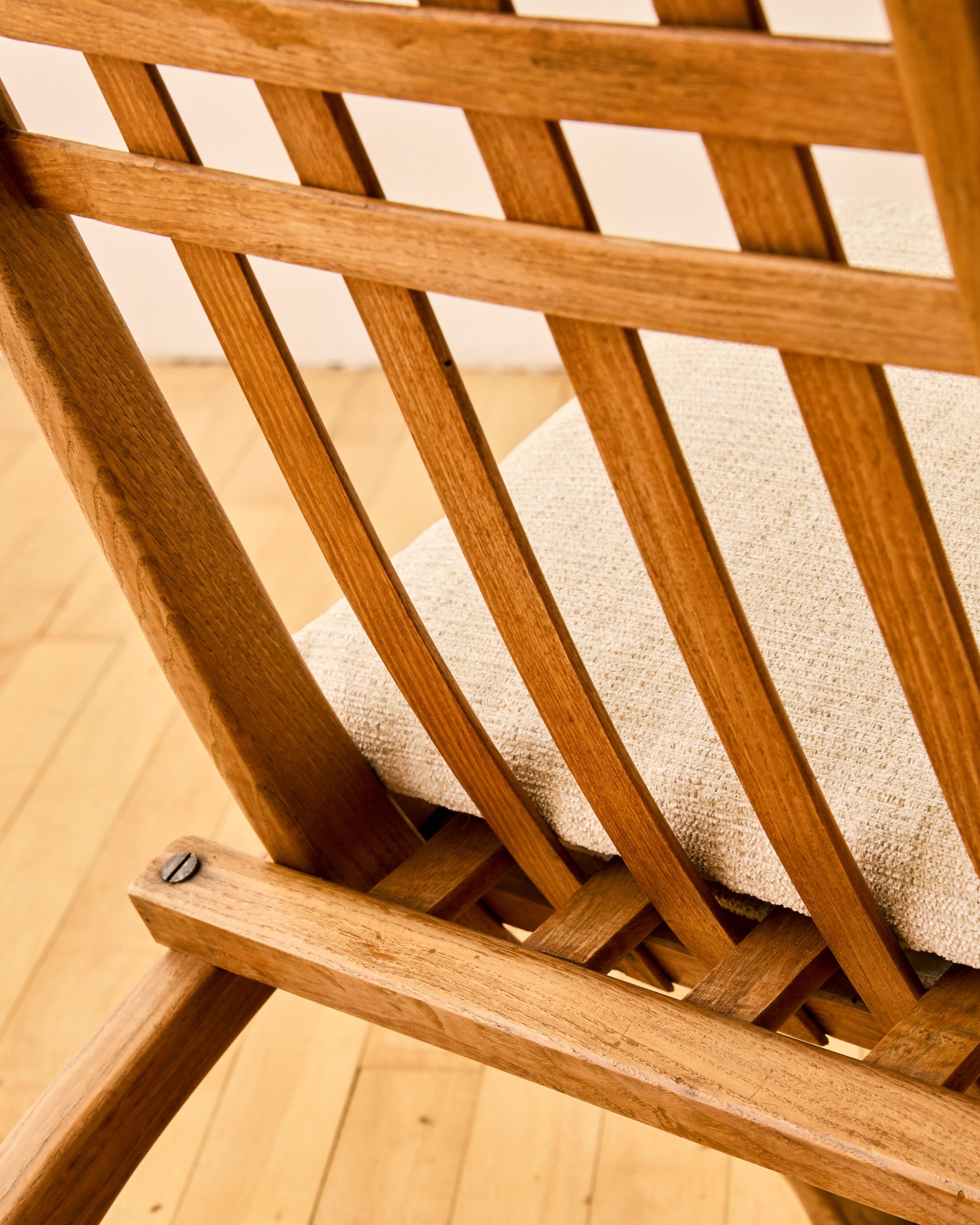 Folding Wooden Chair by Robert Mallet Stevens & Pierre Dariel For Sale 2