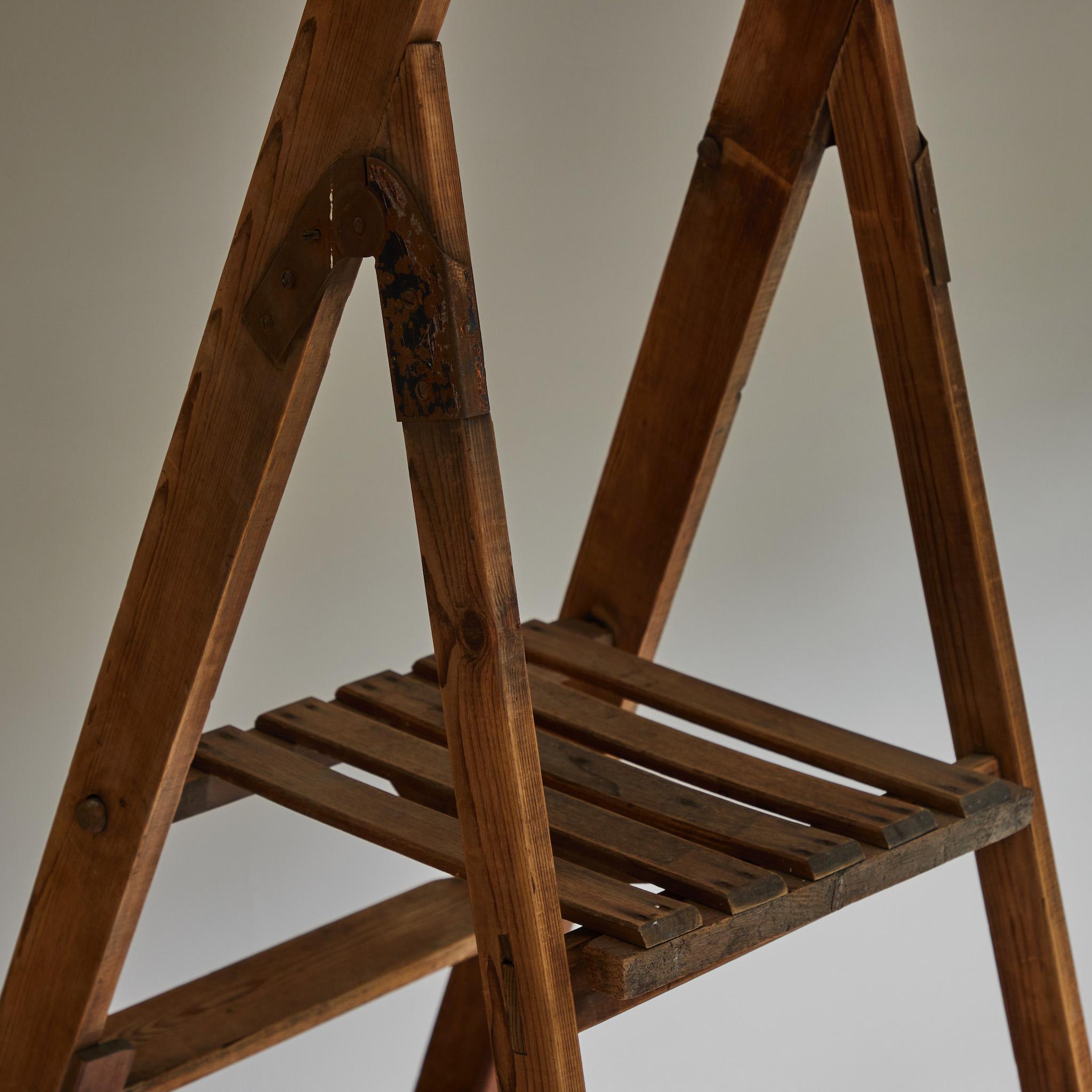 wood library ladder