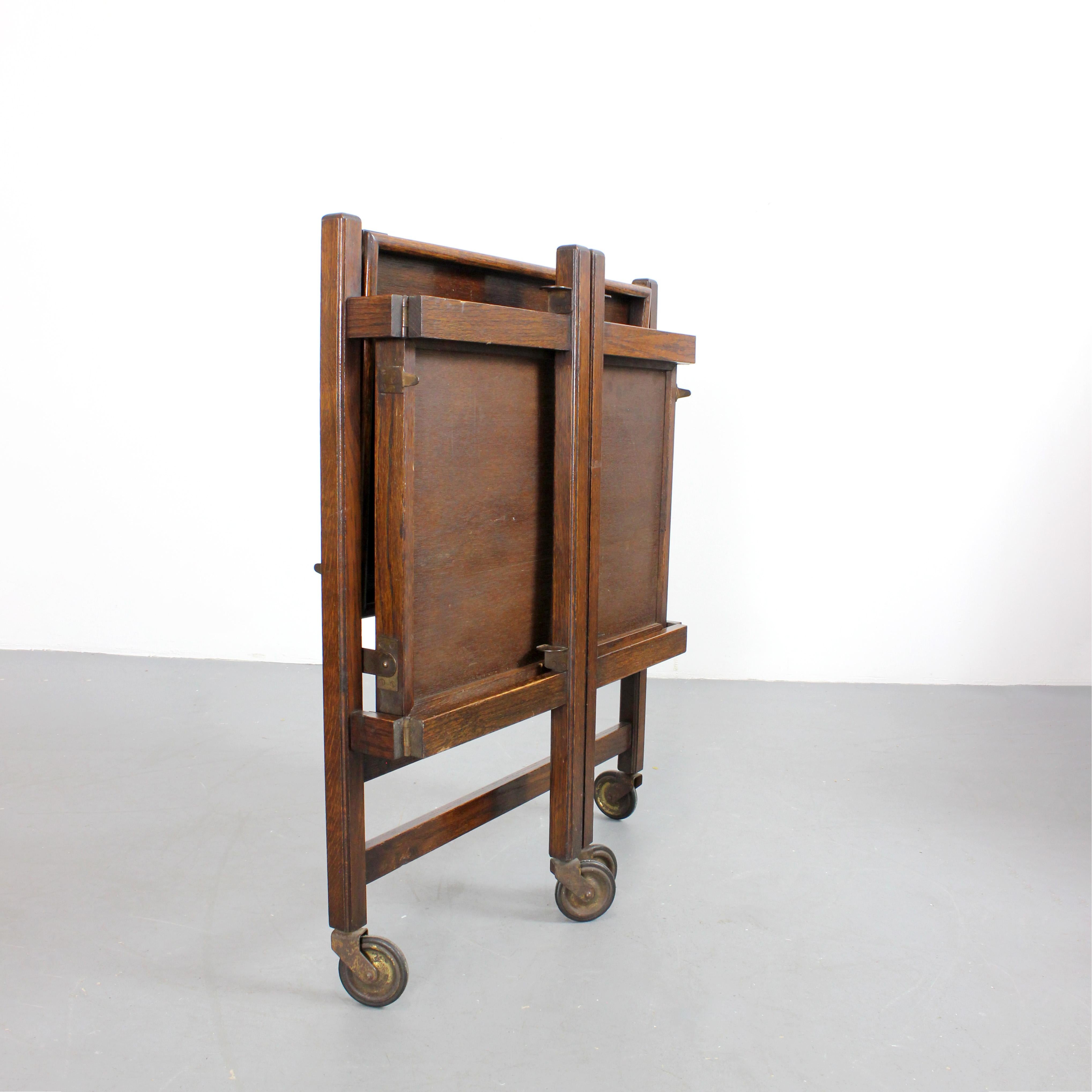 Bois Chariot de service pliant en bois - The Beaver - C.C. 1960 - Angleterre en vente