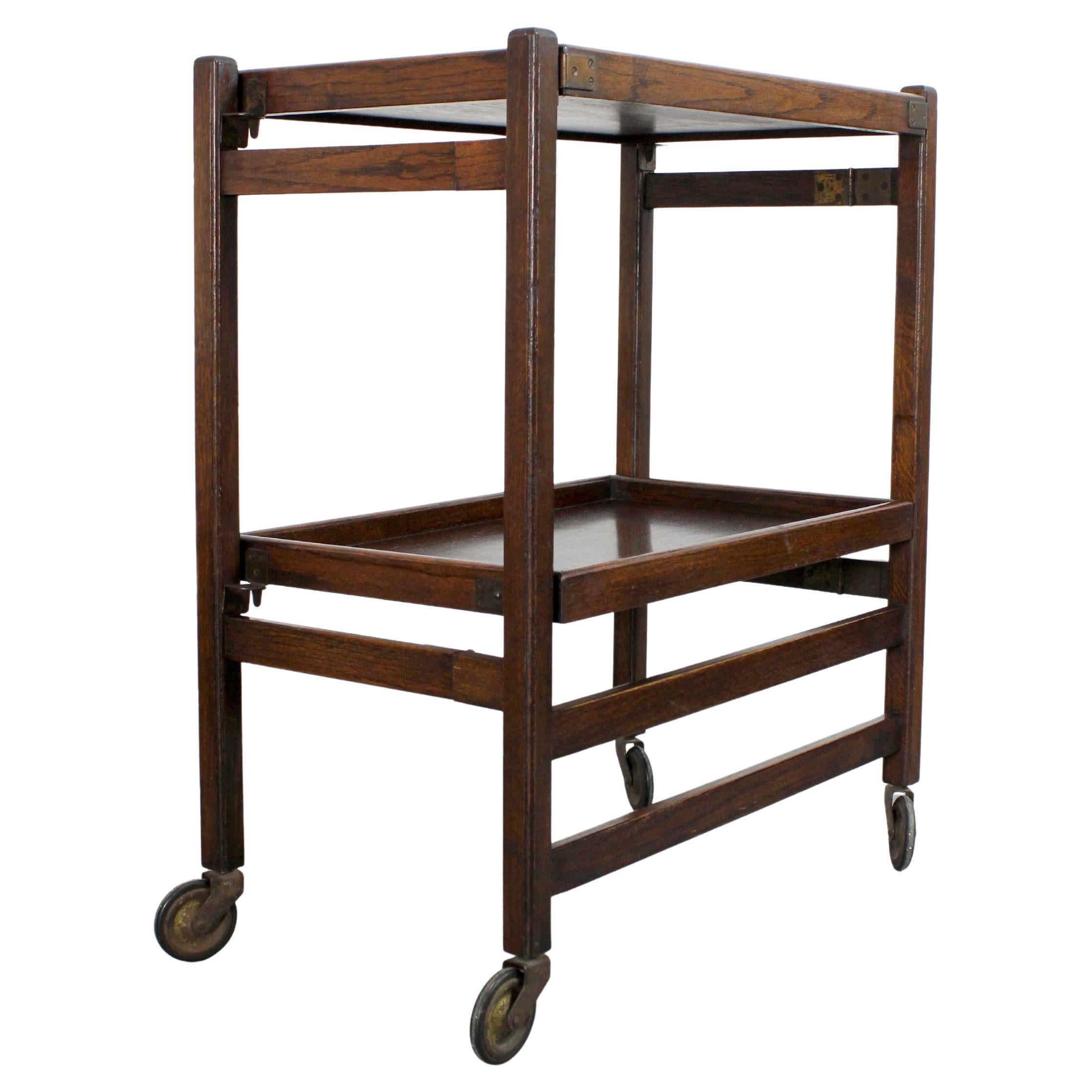 Chariot de service pliant en bois - The Beaver - C.C. 1960 - Angleterre en vente