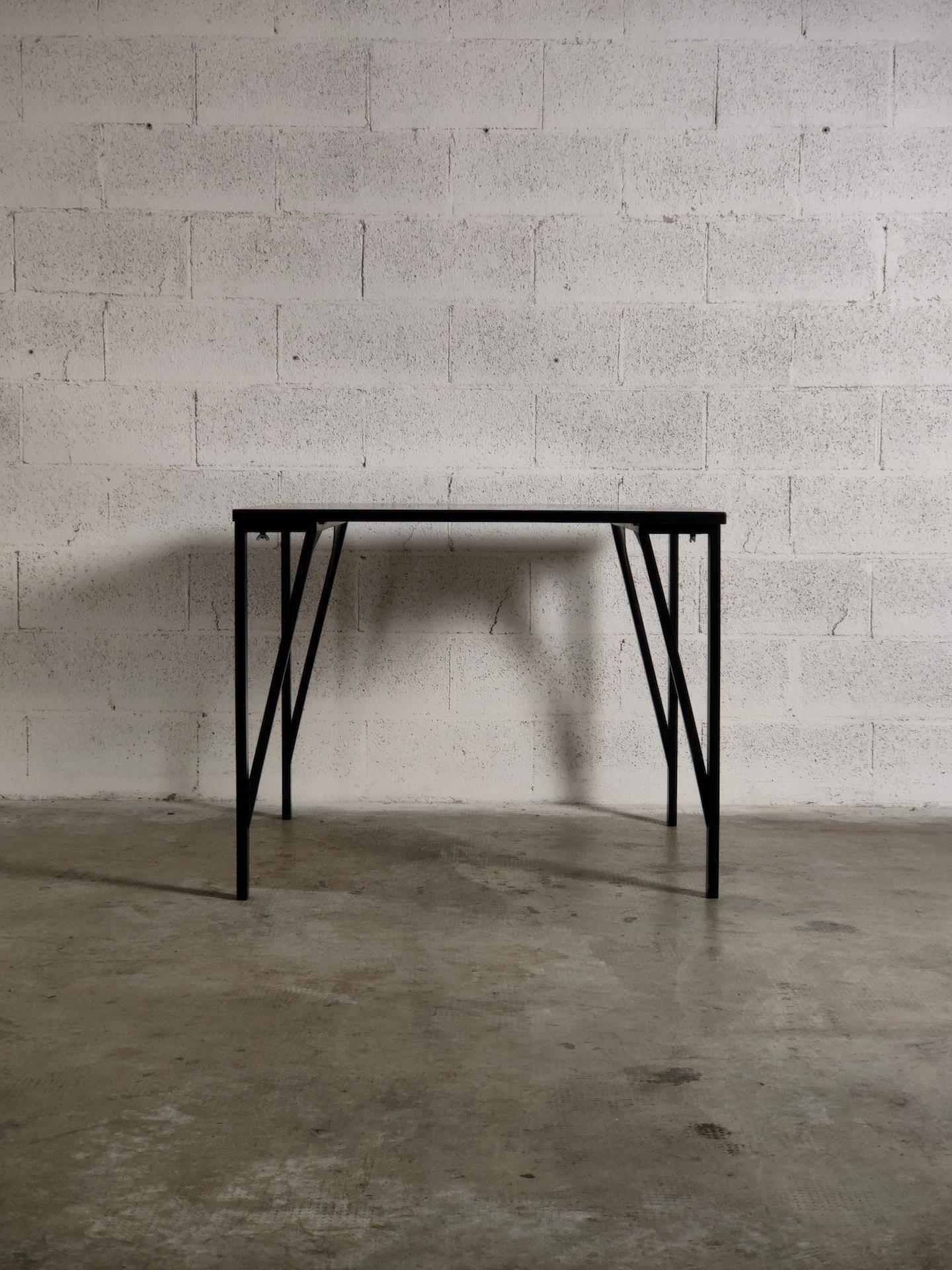 Modern Folding wooden table “Trac” by Achille Castiglioni for BBB Emmebonacina 70s, 80s