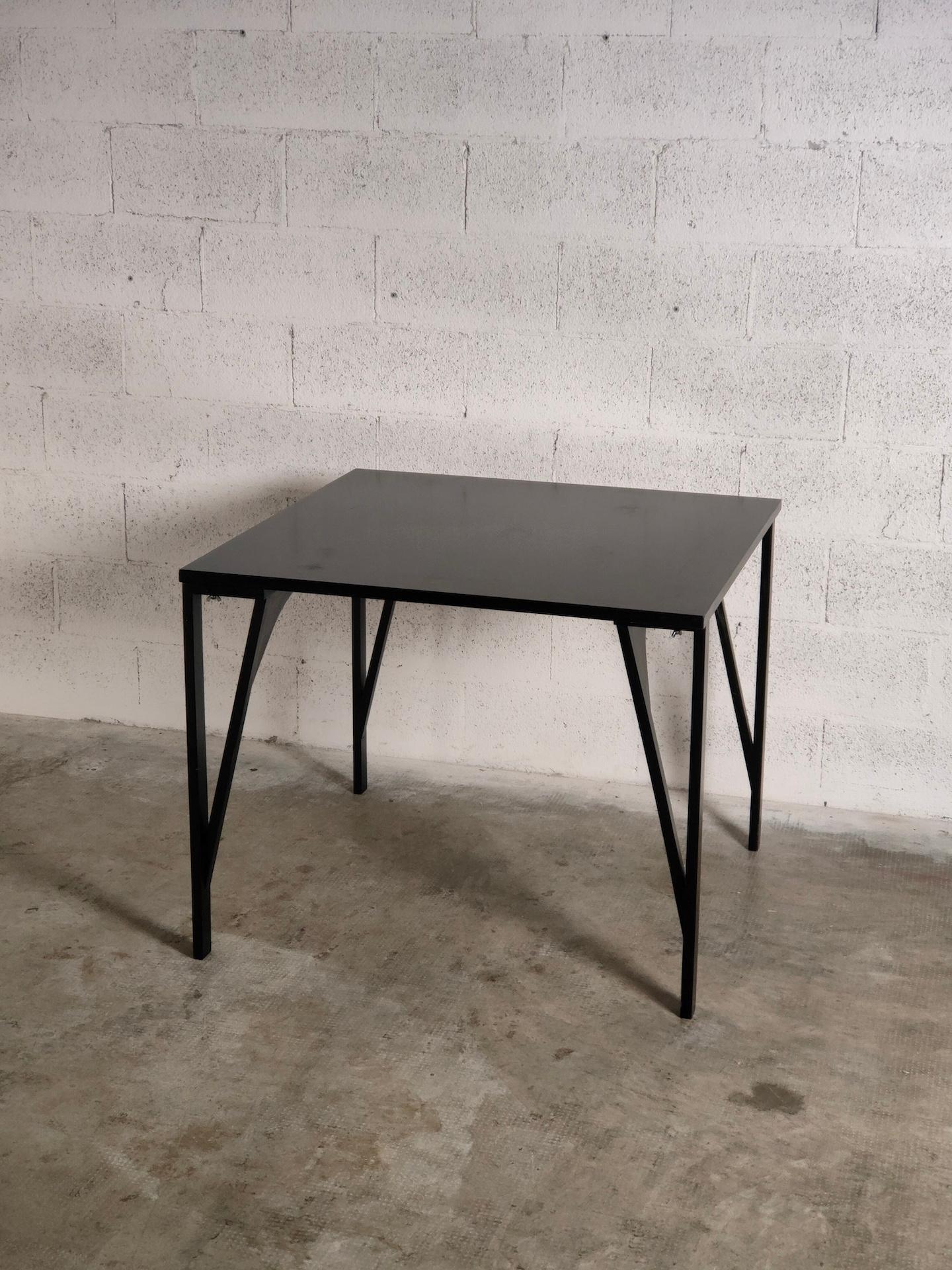 Italian Folding wooden table “Trac” by Achille Castiglioni for BBB Emmebonacina 70s, 80s