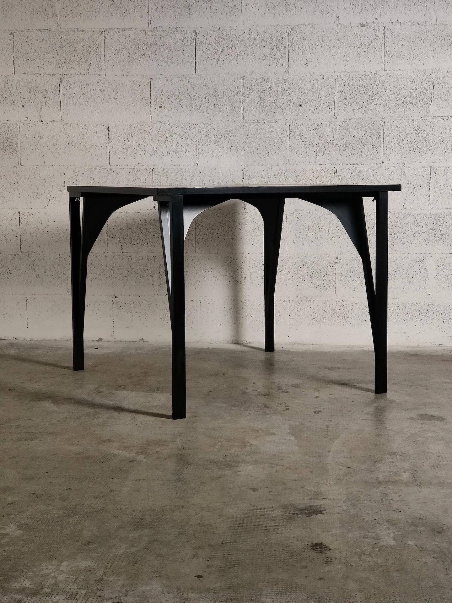 20th Century Folding wooden table “Trac” by Achille Castiglioni for BBB Emmebonacina 70s, 80s