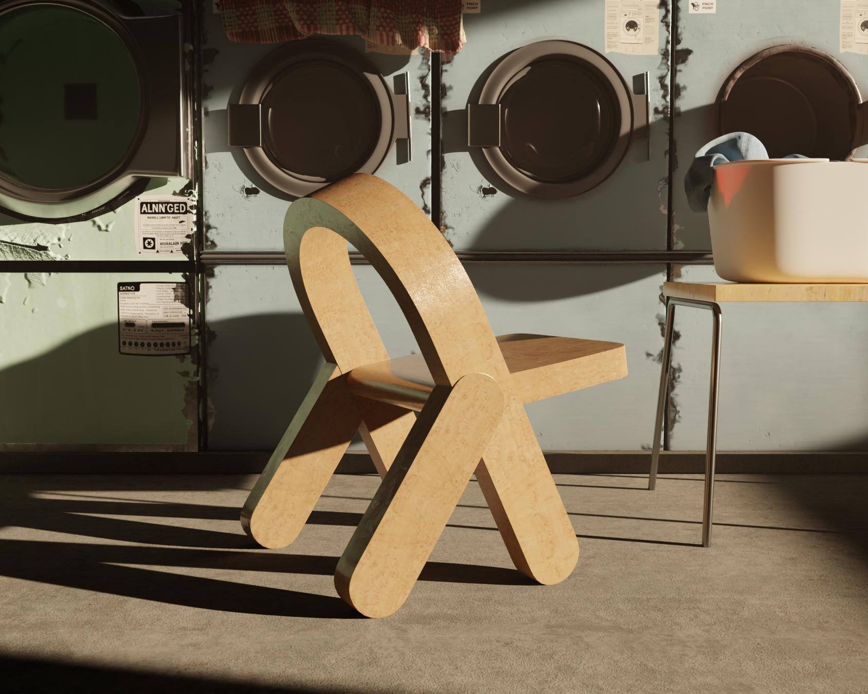 American Foldont Chair in Plywood with Birdseye Maple Veneer by JUMBO NYC