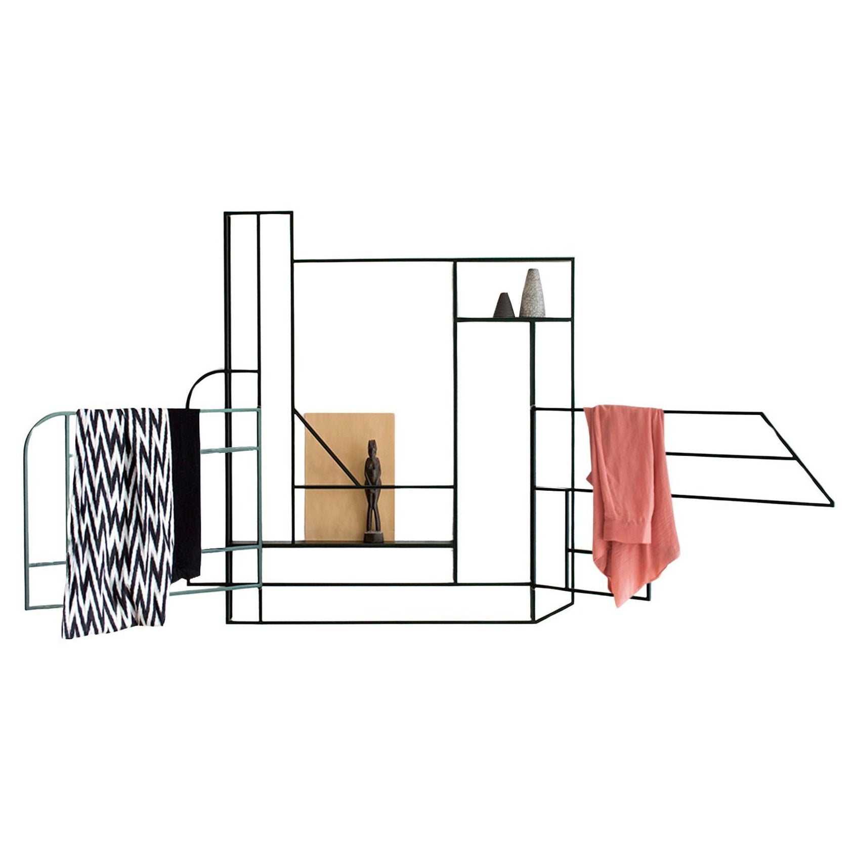 FOLDWORK - triptych - green-black For Sale