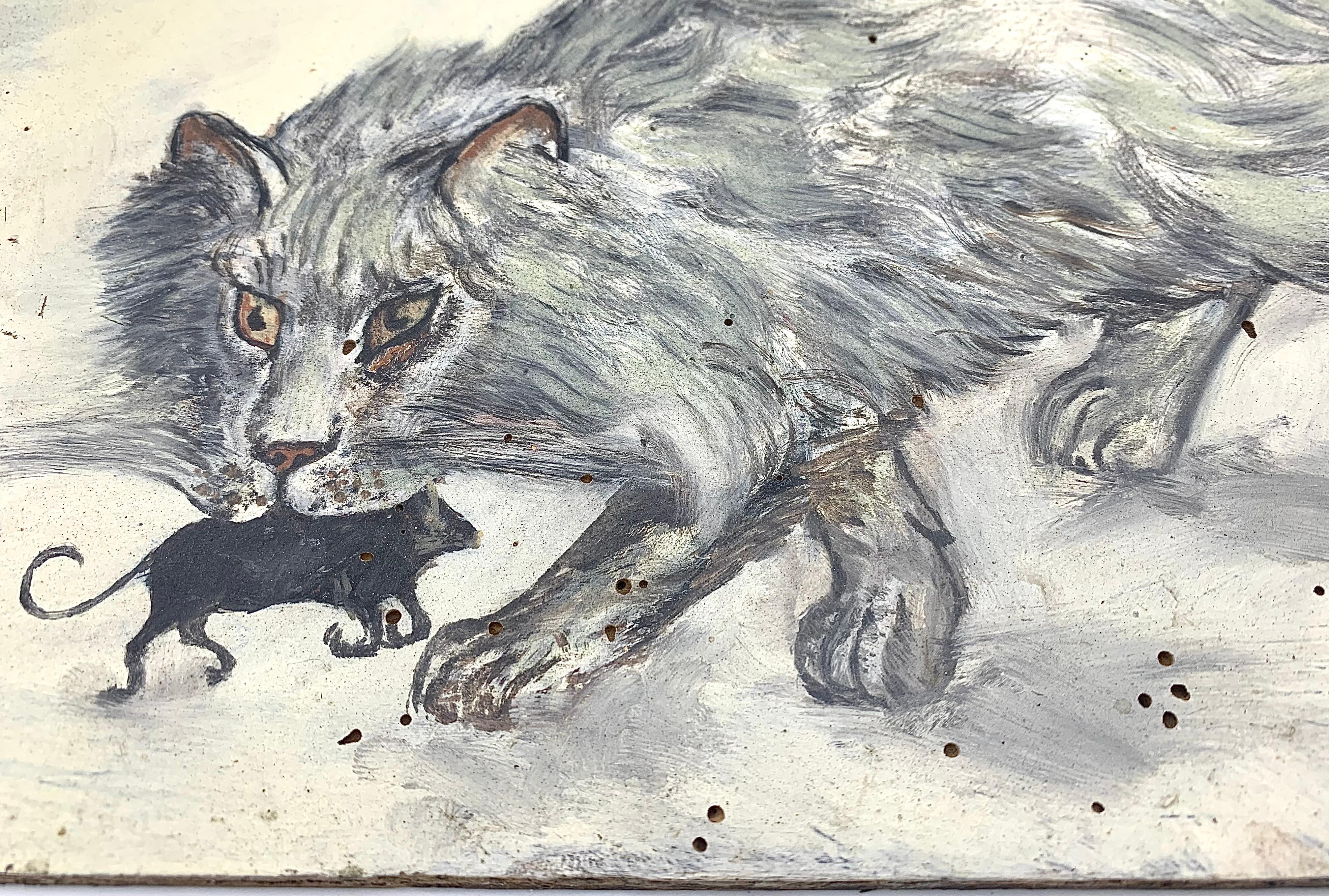 folk art wolf