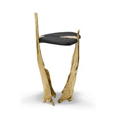 Folia Brass Side Table – Sculptural Elegance with Timeless Design