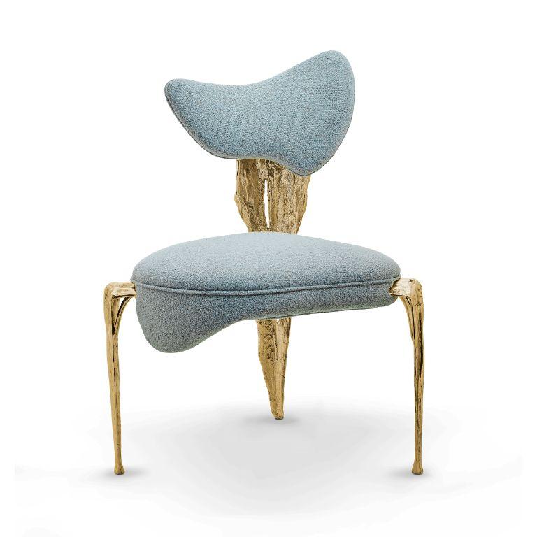 Portuguese Folia - Chair, brass chair; gold chair; organic design For Sale