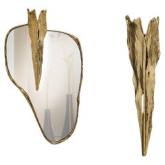 Set specchio e lampada da parete Folia