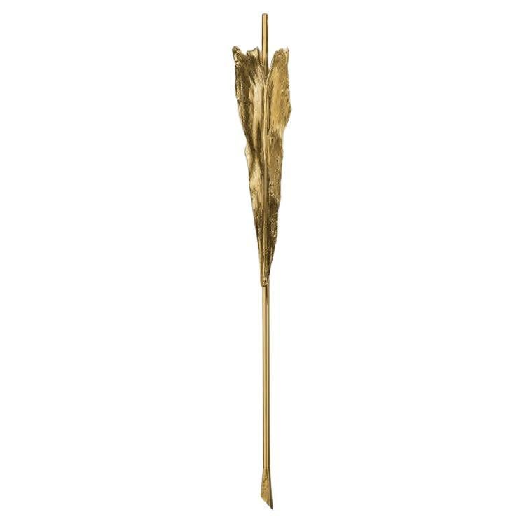 Folia Torch - Applique en laiton poli inspirée d'un tronc de palmier