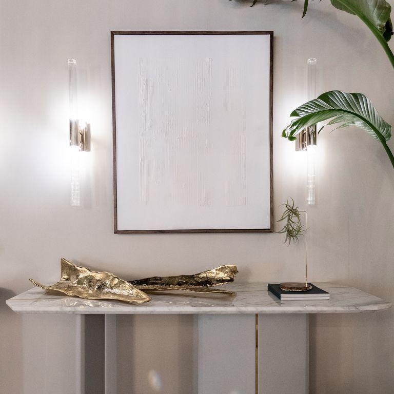 Bandeja Folia: Centro de mesa de latón pulido con elegancia y brillo inspirados en la corteza de palmera Hecho a mano en venta