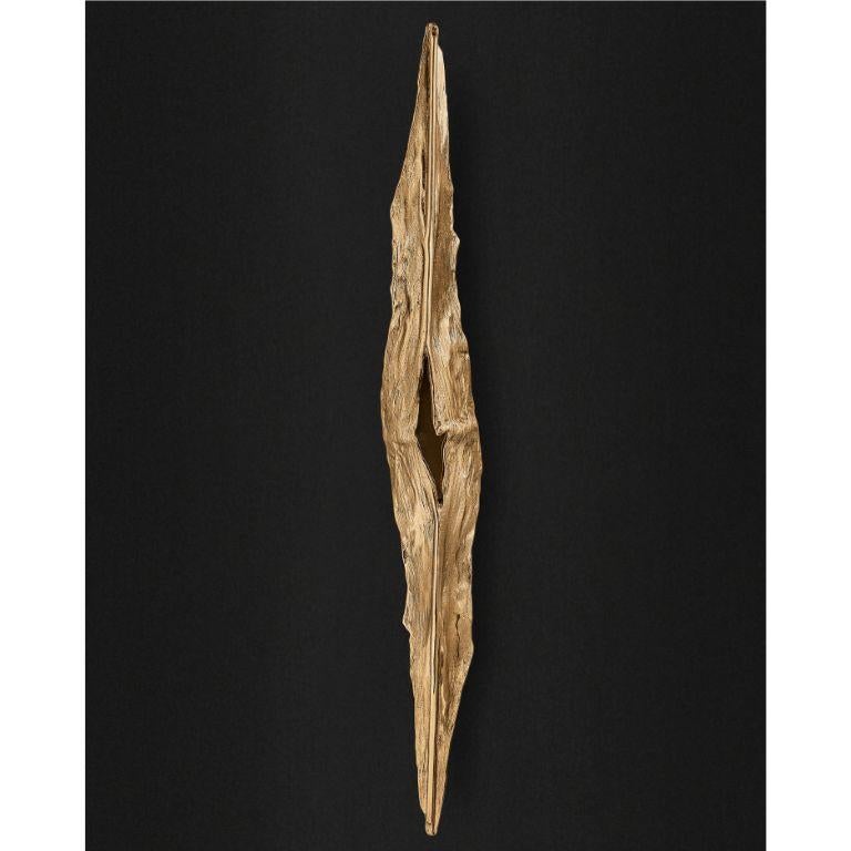 Folia XL Wandleuchte aus Metall mit goldfarbener Farbausführung (Portugiesisch) im Angebot