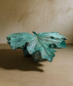 Foliage Coffee Table in Cast Bronze with Verdigris Patina by Marsica Fossati