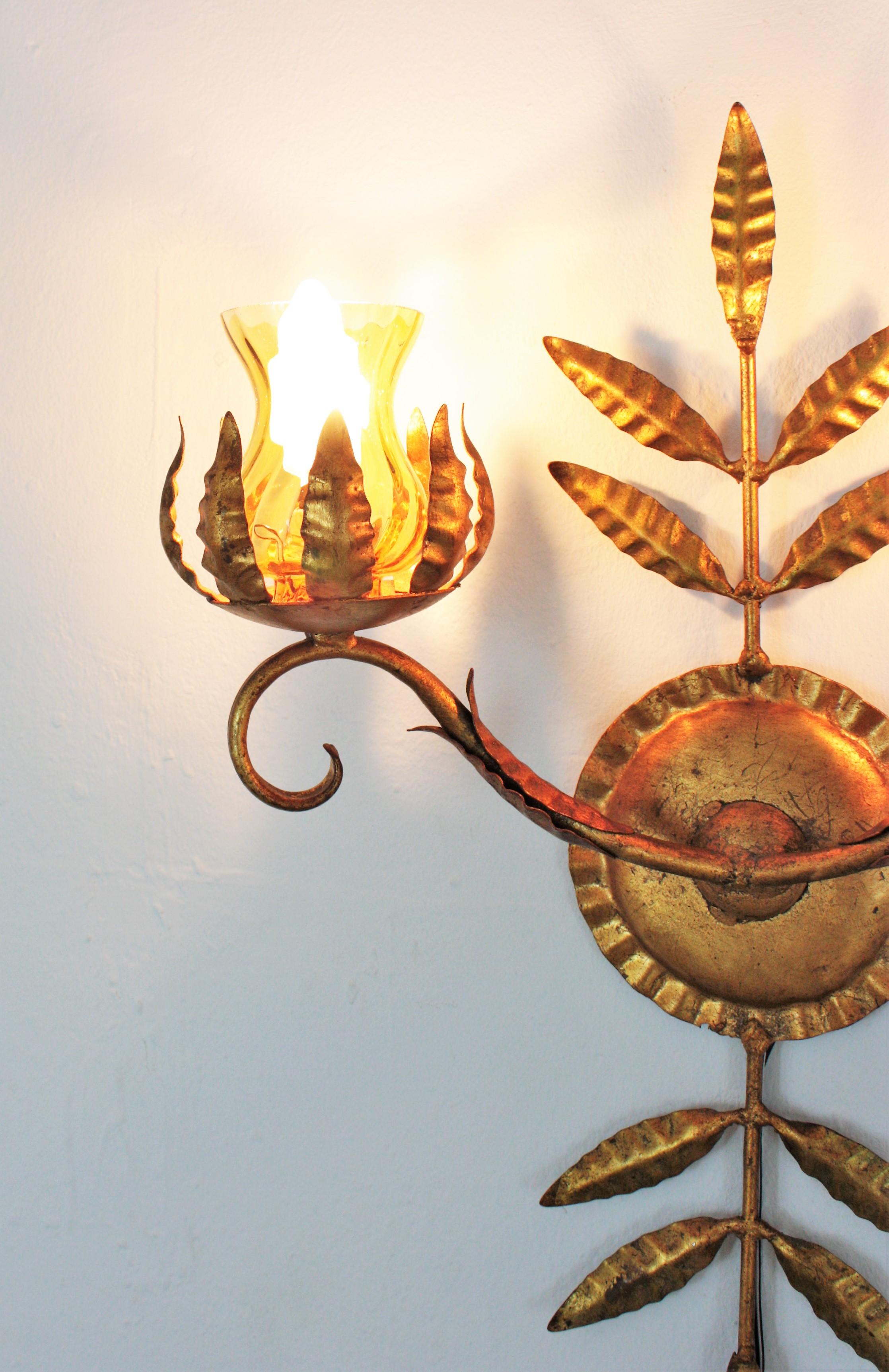 amber wall sconce