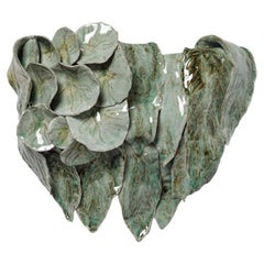 Foliage glazed stoneware sconce by Magali Wagner, 2026.