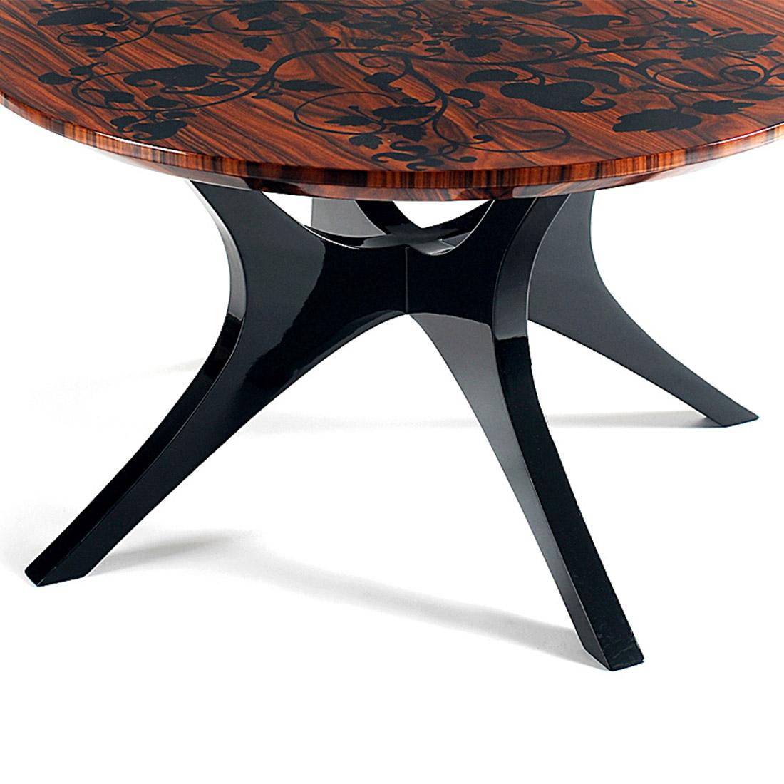 Marquetry Foliage Side Table For Sale
