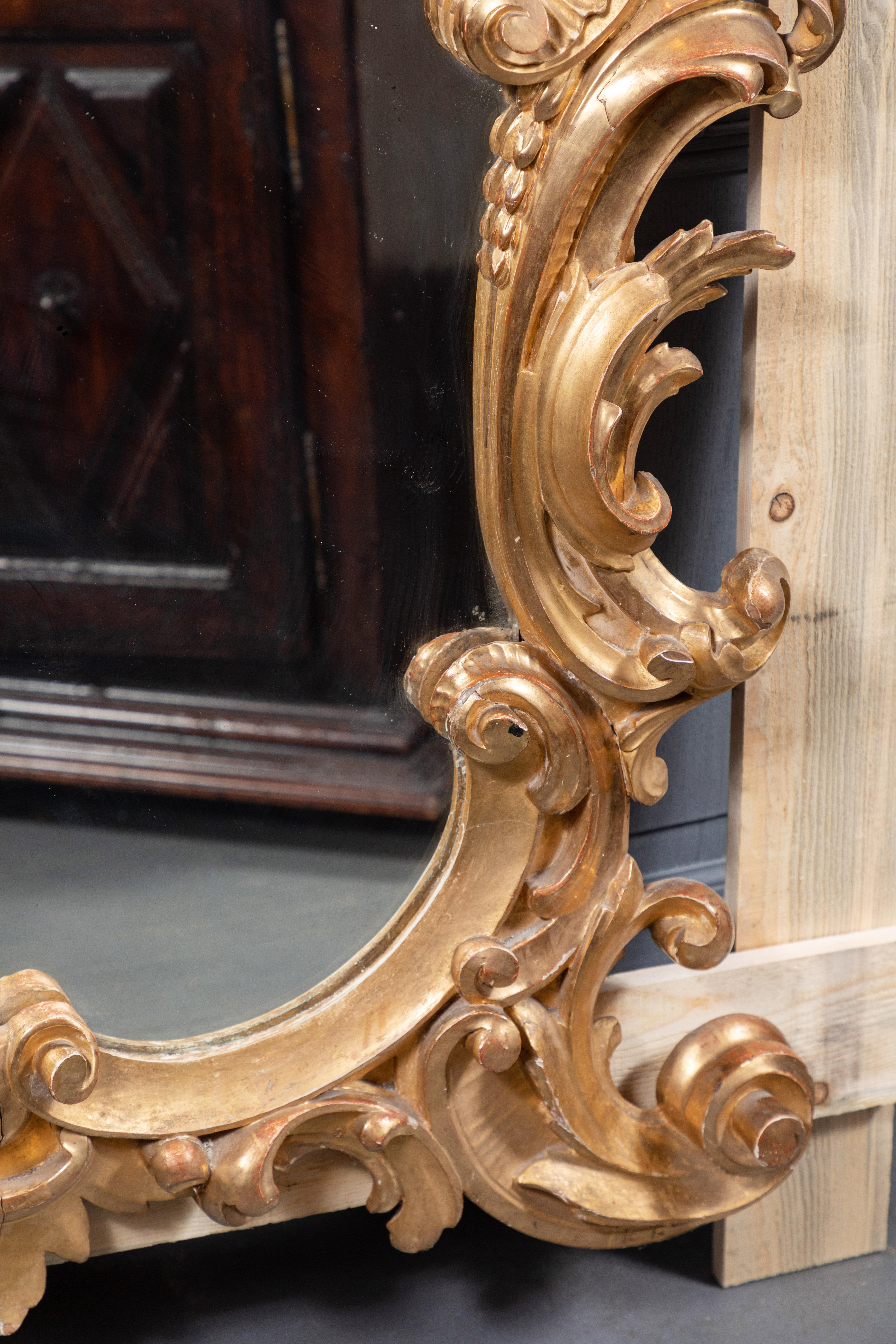 Late 19th Century Foliate, 19th Century, Giltwood Mirror