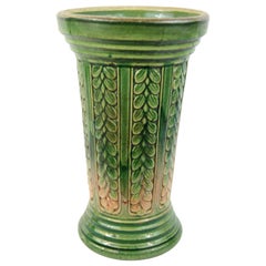 Foliate Decorated Stone Wear Vase