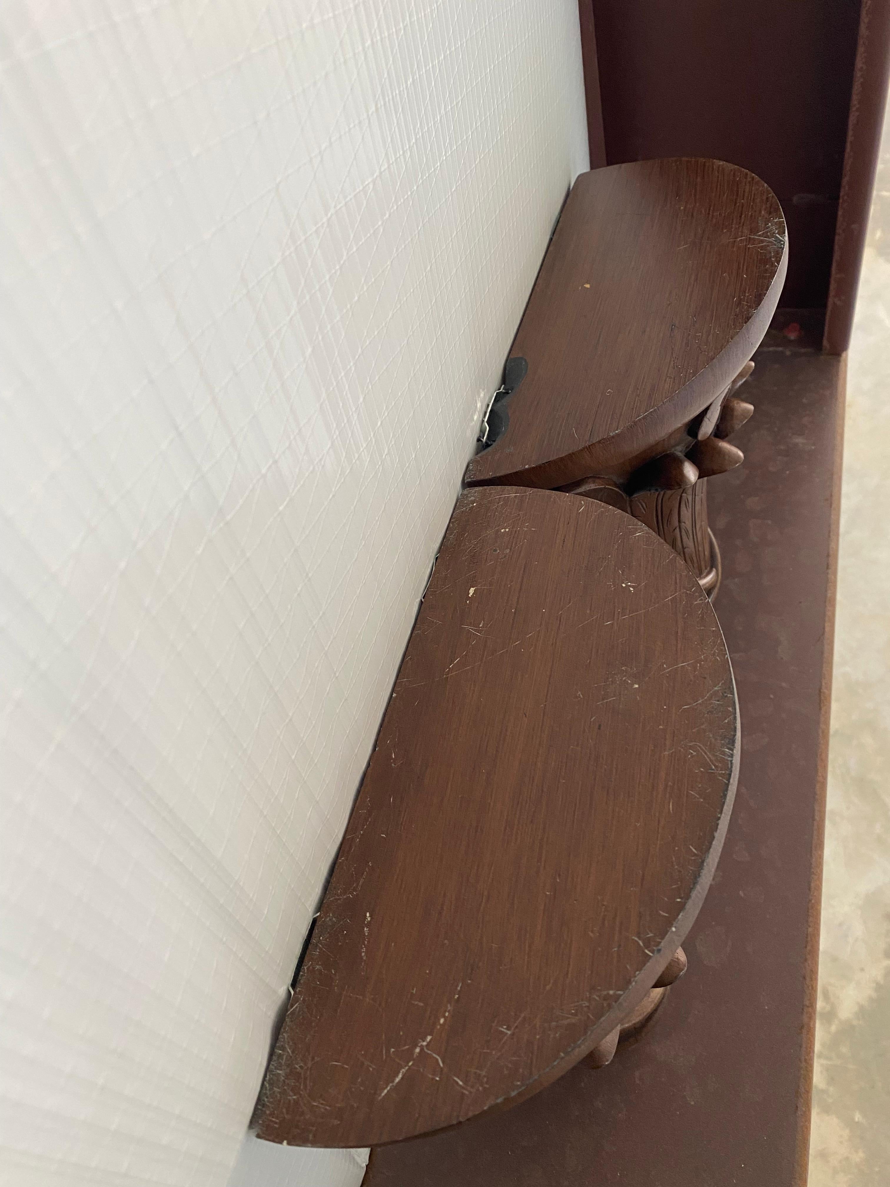 Foliate Faux Bois Wall Shelves / Sconces, A Pair For Sale 1