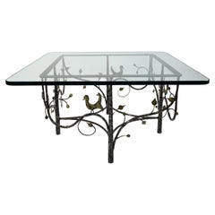 Foliate Motif Cocktail Table in the Style of Alberto Giocometti