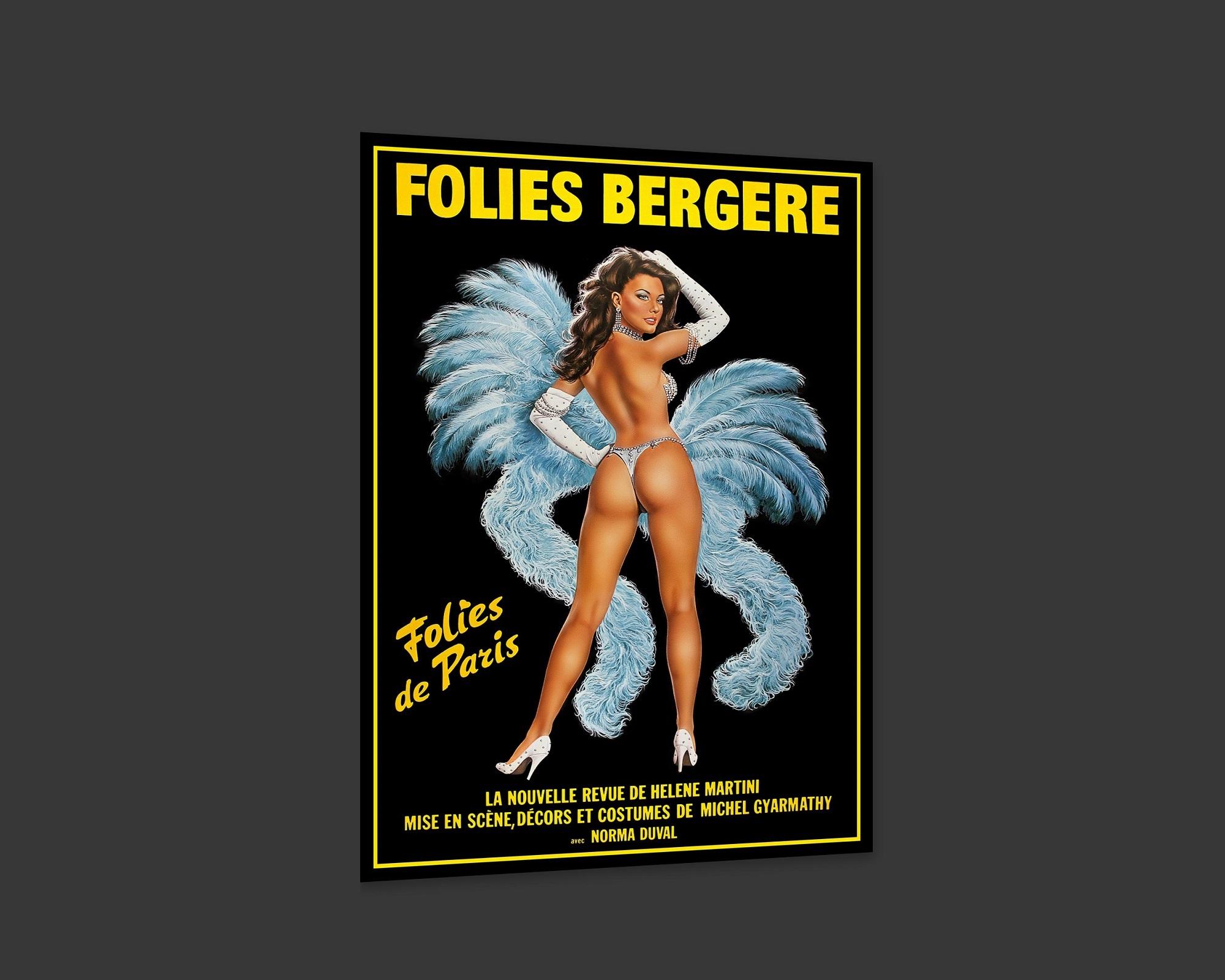 French Folies Bergere, after Modern Oil Painting by Alain Aslan For Sale