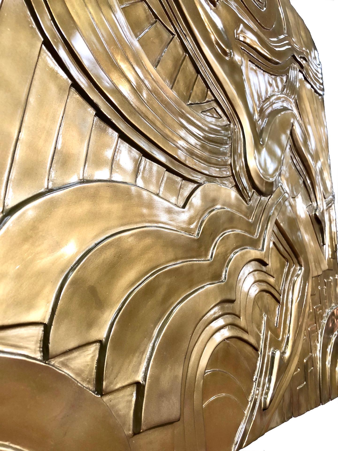 Folies Bergère Style Art Déco Relief doré en résine d'après Maurice Picaud Excellent état - En vente à Ulm, DE