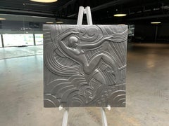 Folies Bergère Art Deco Stil Silberrelief in Harz nach Maurice Picaud