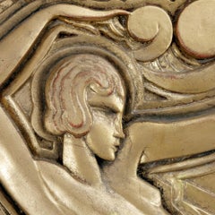 Folies Bergère Serpentine Dancer - Stucco signed by Maurice (Pico) Picaud