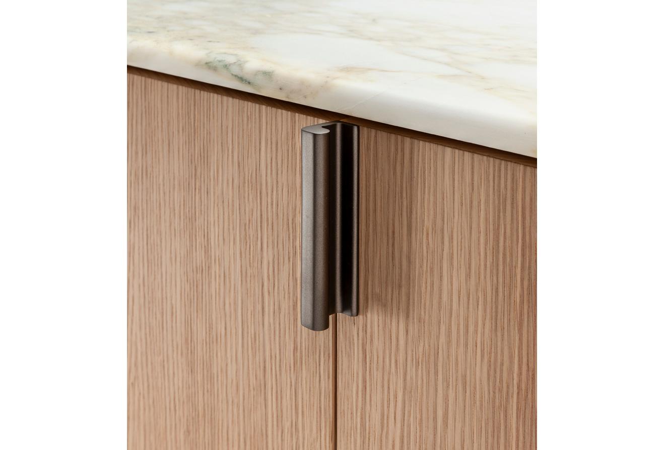 Italian Folio Cabinet - an Essential Modern Cabinet with Curved Doors For Sale