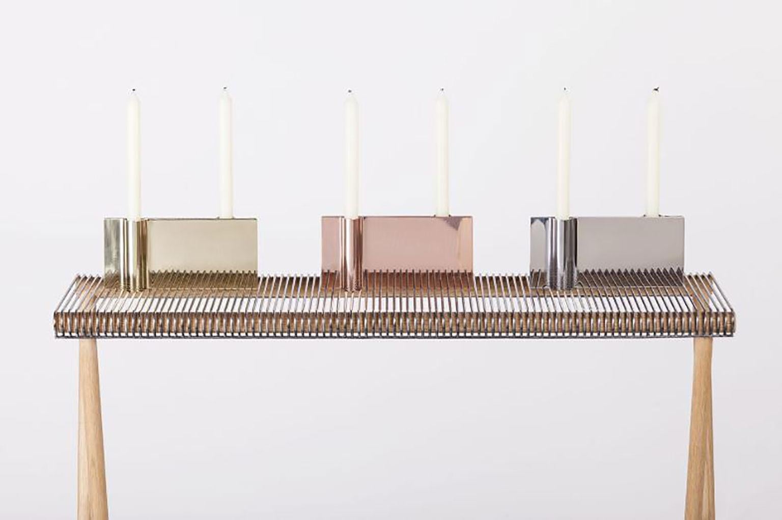 Folio Candleholder by Antigone Acconci & Riccardo Bastiani for Mingardo In New Condition For Sale In Brooklyn, NY